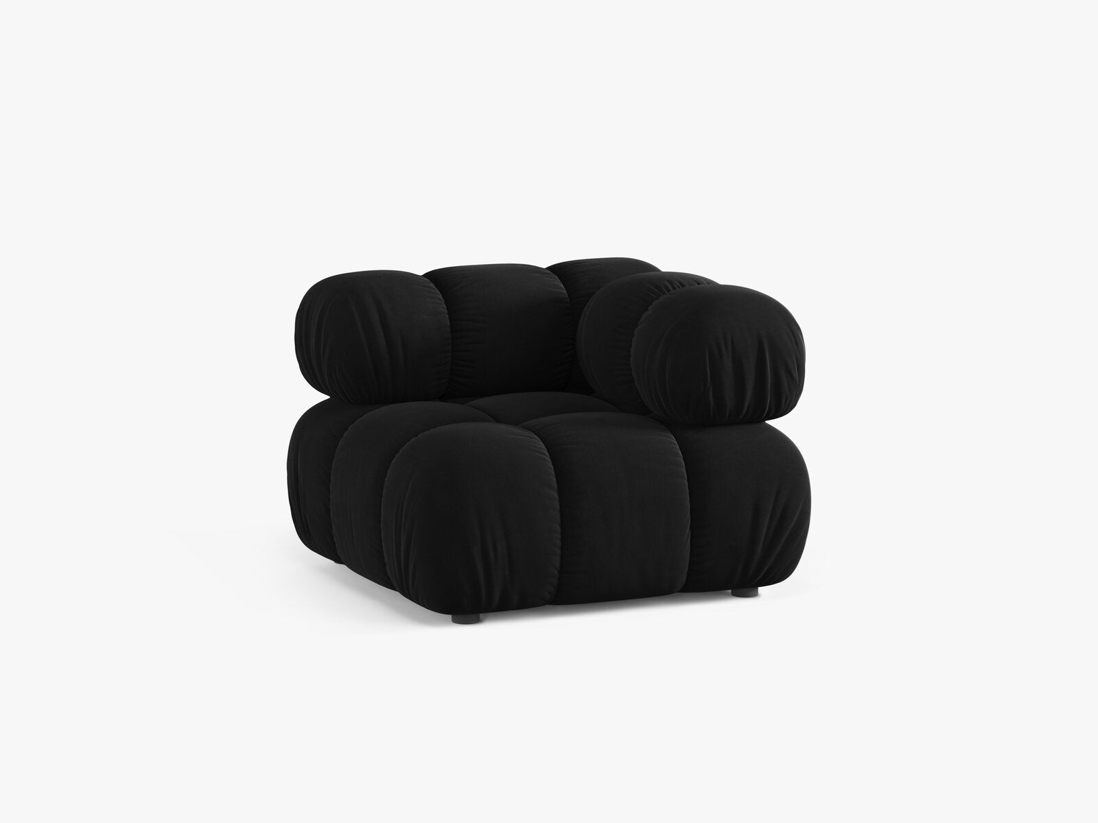 Micadoni symmetrisches Eckmodul Bellis Samt Bluvel Schwarz