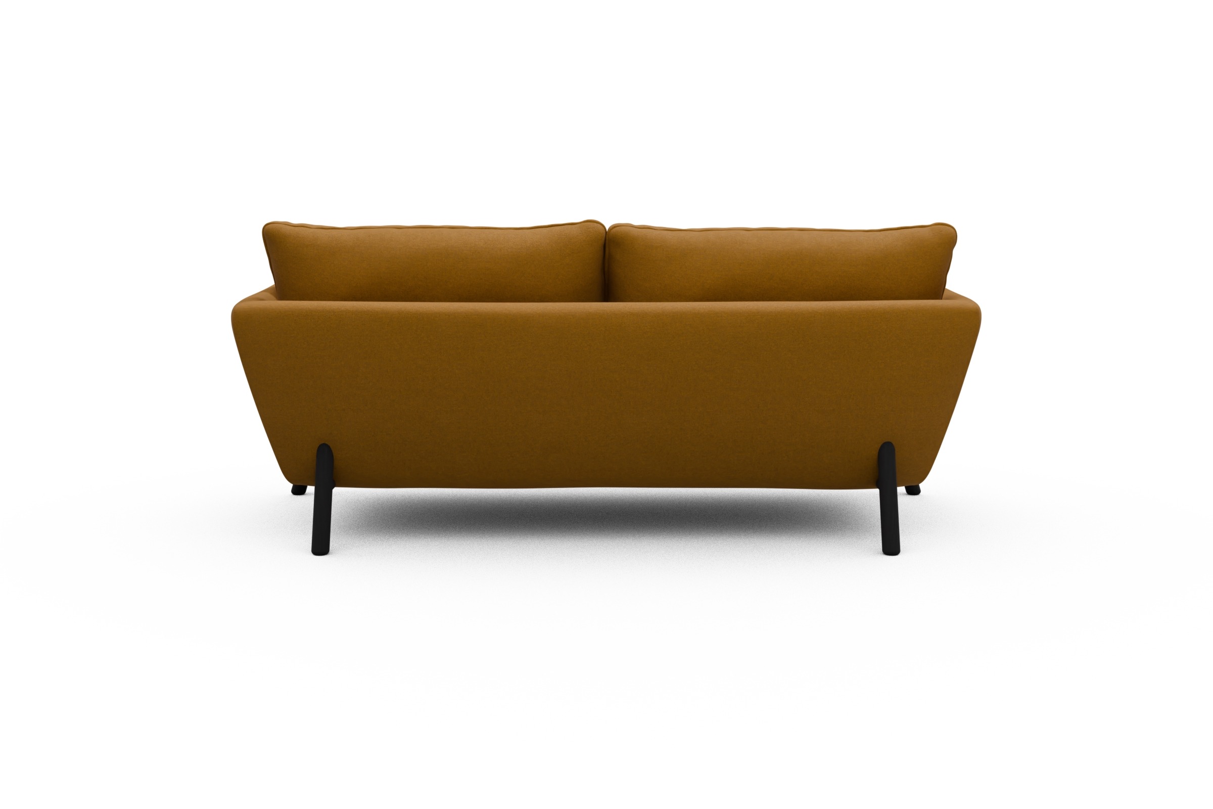 Sofa Emil 2-Sitzer Beinfarbe Eiche Schwarz Satya-Ocre