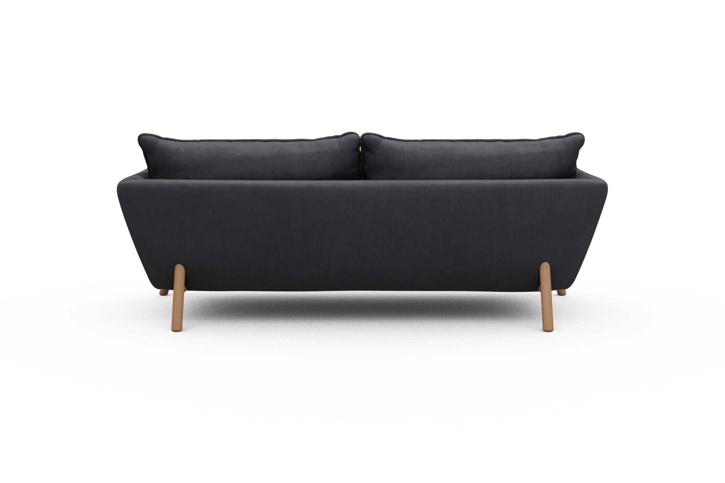 Sofa Emil PREMIUM 3-Sitzer Beinfarbe Eiche Natur Cordufine-Slate-Grey