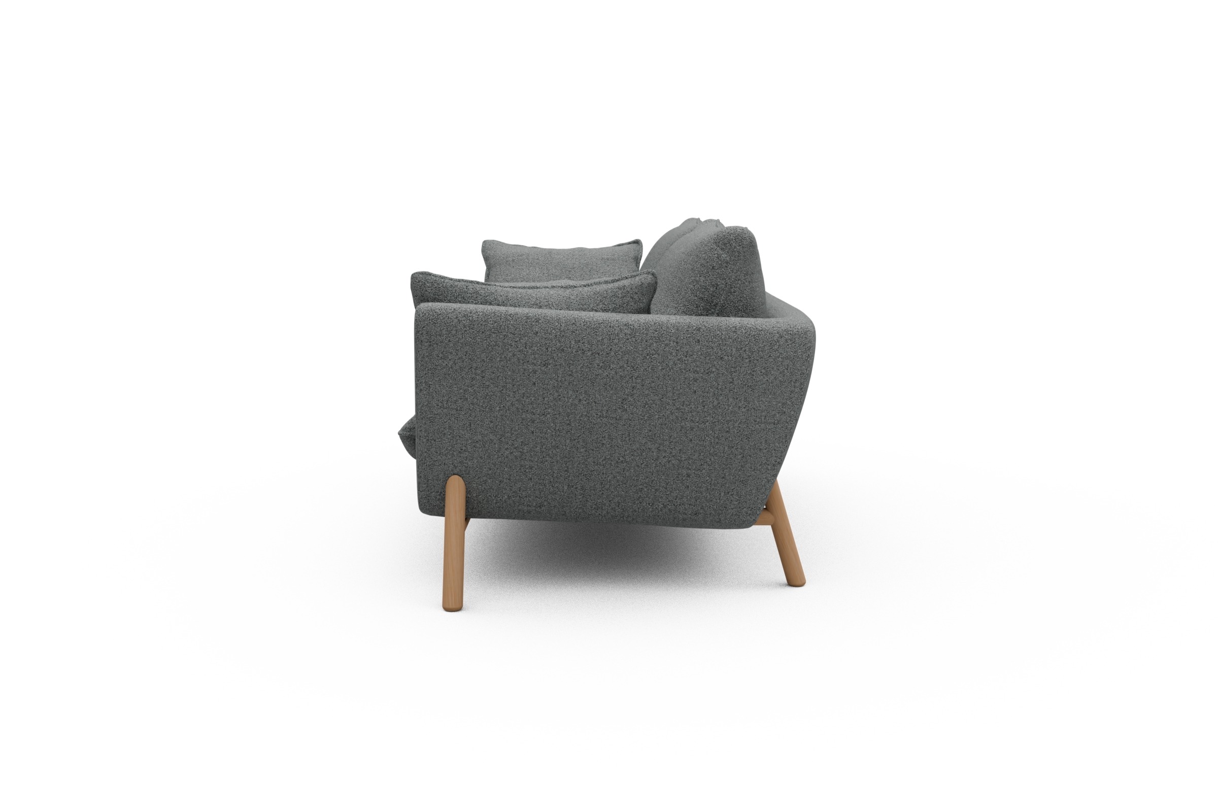 Sofa Emil 2-Sitzer Beinfarbe Eiche Natur Aivi-Gravet-Grey