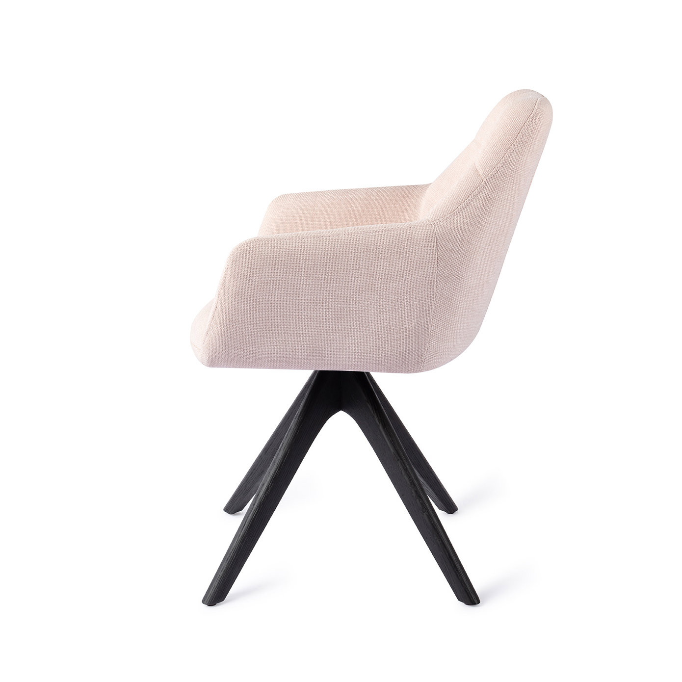 Jesper Home Esszimmerstuhl Noto Petal Pink Revolve Eiche Schwarz