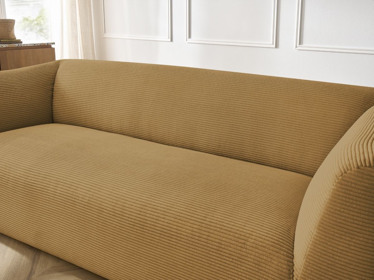 Bobochic Giorgia Sofa 3-Sitzer Cordsamt Gelb