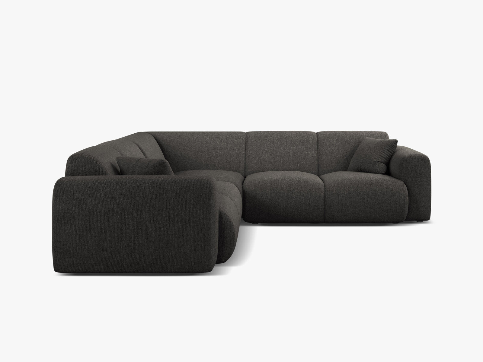 Micadoni Ecksofa Molino 5-Sitzer Chenille Eden Dunkelgrau