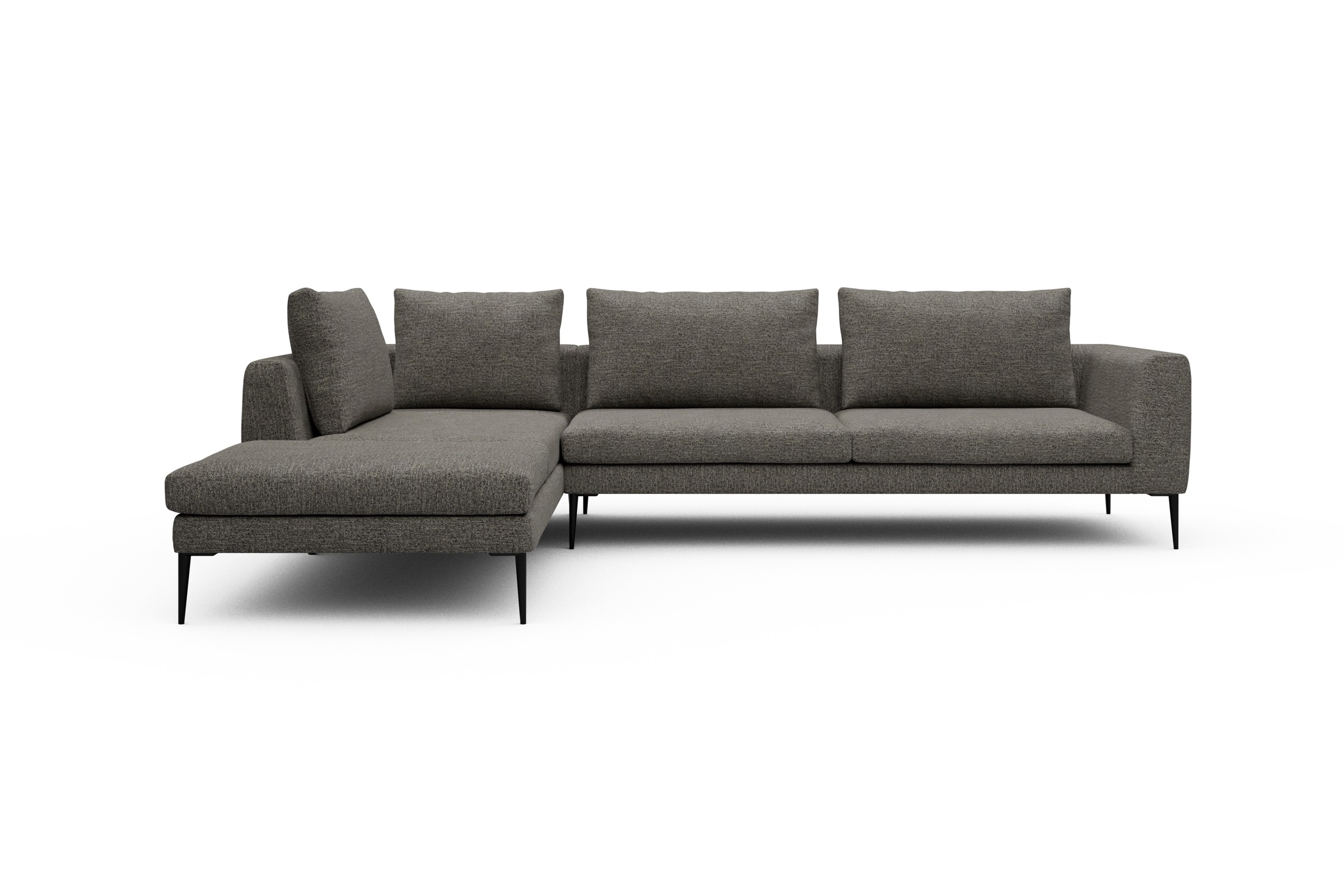 Skandi Home Ecksofa Paul Relax-Ecke rechts mit 3-Sitzer Carreno-Sepie-Brown moebelfaktor