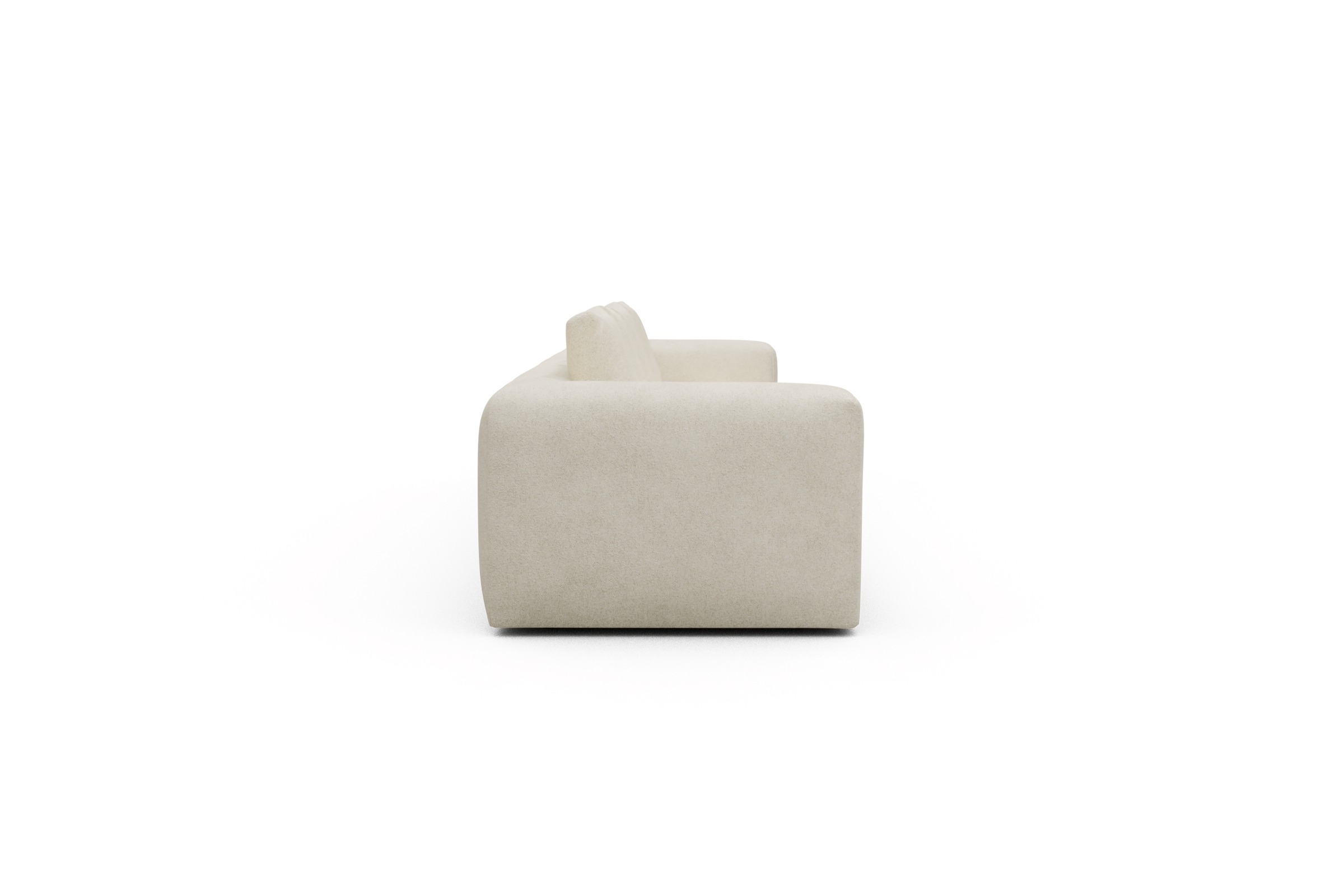 Sofa Modulares XXL Sofa Fred 5-Sitzer Boucle-Off-White