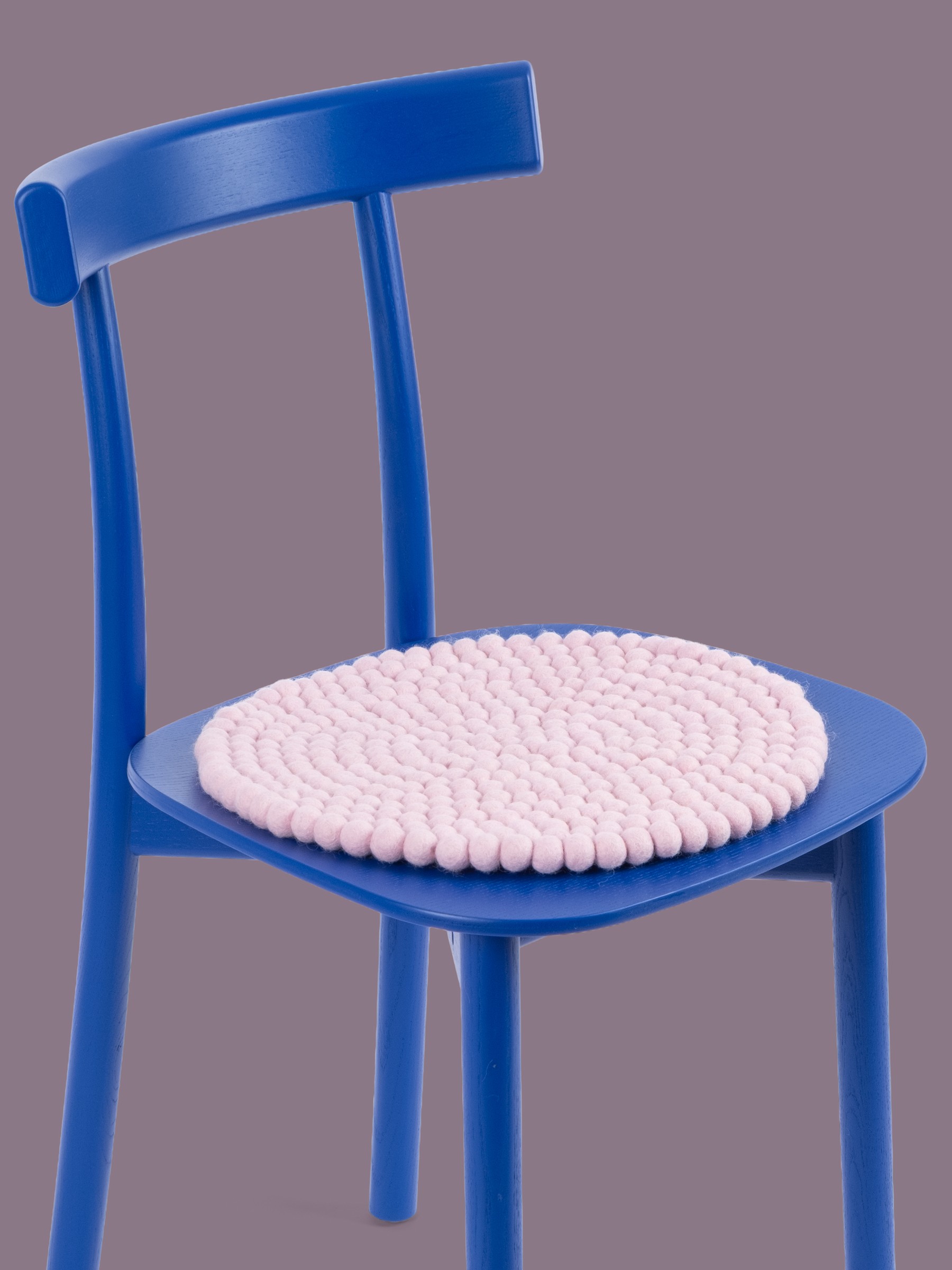 myfelt Mona Filzkugel-Sitzauflage Zartrosa Ø 36 cm