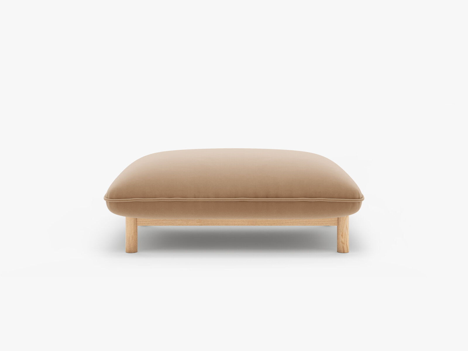 Micadoni Ada Pouf Samt Casino Mandelbeige