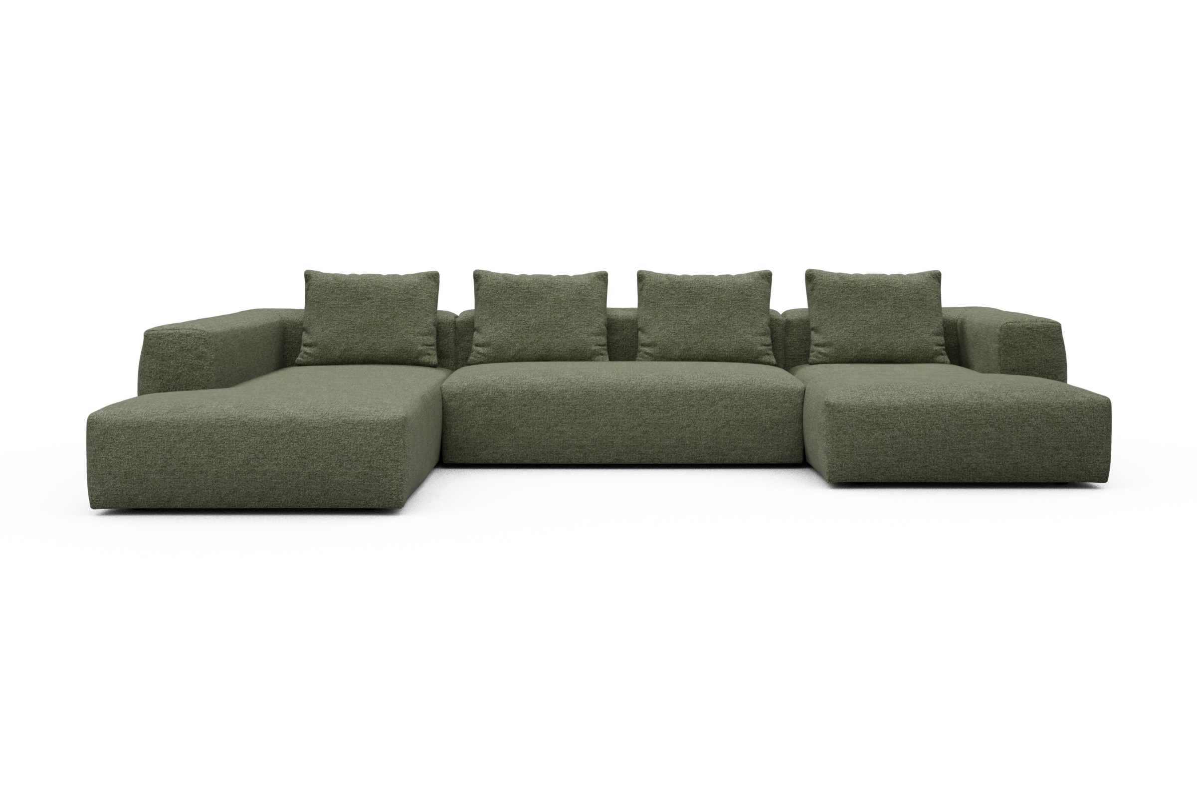 Skandi Home Wohnlandschaft Fred Relax-Ecke links mit 2-Sitzer und Chaiselongue rechts Carreno-Vivid-Green moebelfaktor