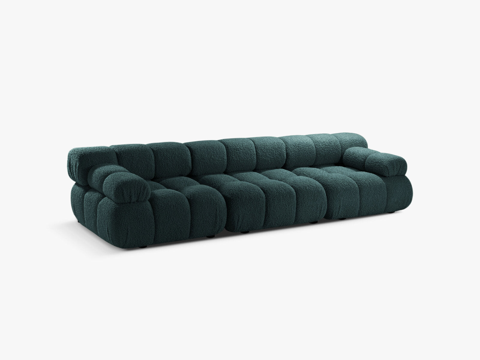 Micadoni Modulares Sofa Bellis 3-Sitzer Boucle Rolf Petrol