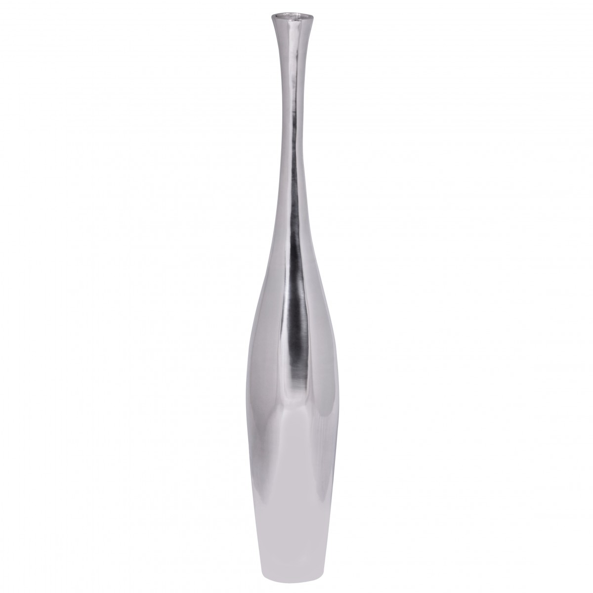 Bodenvase Bakken Aluminium Silber 75 cm