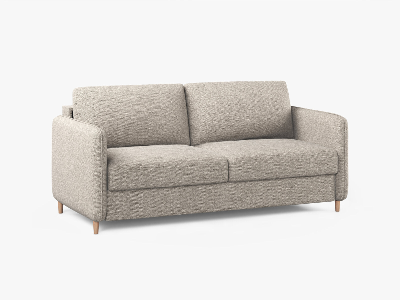 Micadoni Sofa mit Schlaffunktion Simo 3-Sitzer Strukturierter Stoff Babel Sand