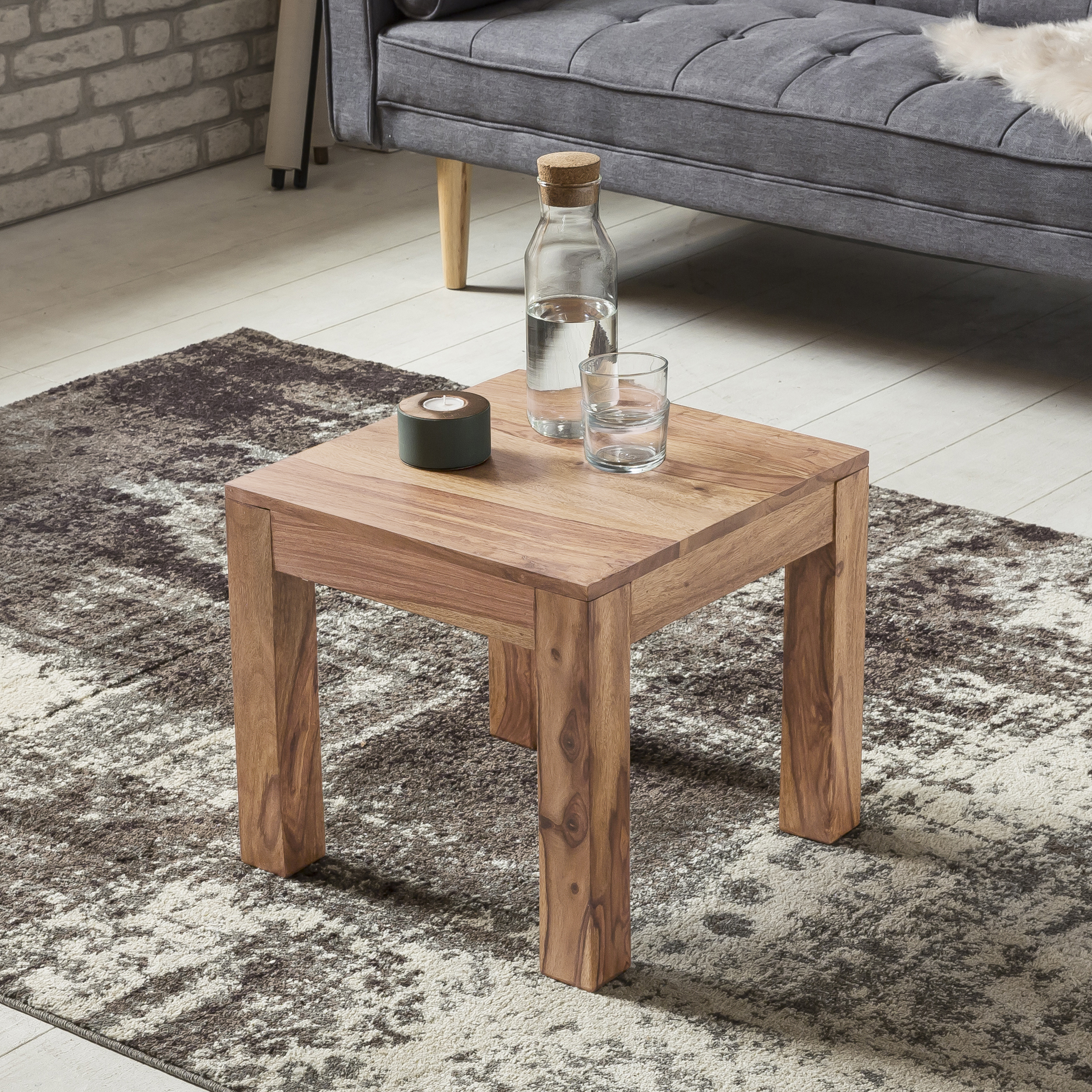 Couchtisch Jevnaker Akazie Massivholz 45 × 45 × 40 cm