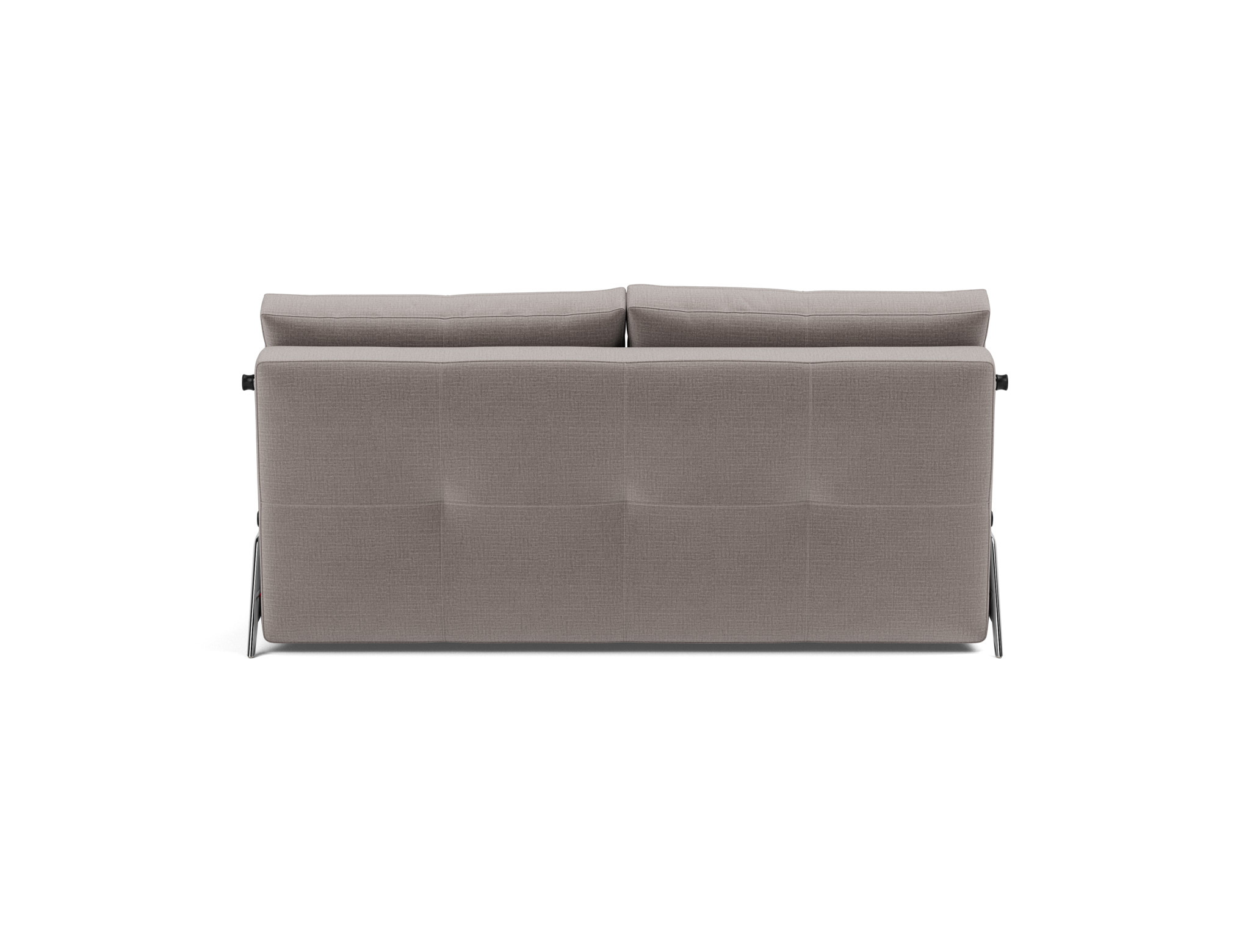 Schlafsofa Cubed 160 Chenille Esina 418-Truffle Beine Aluminium
