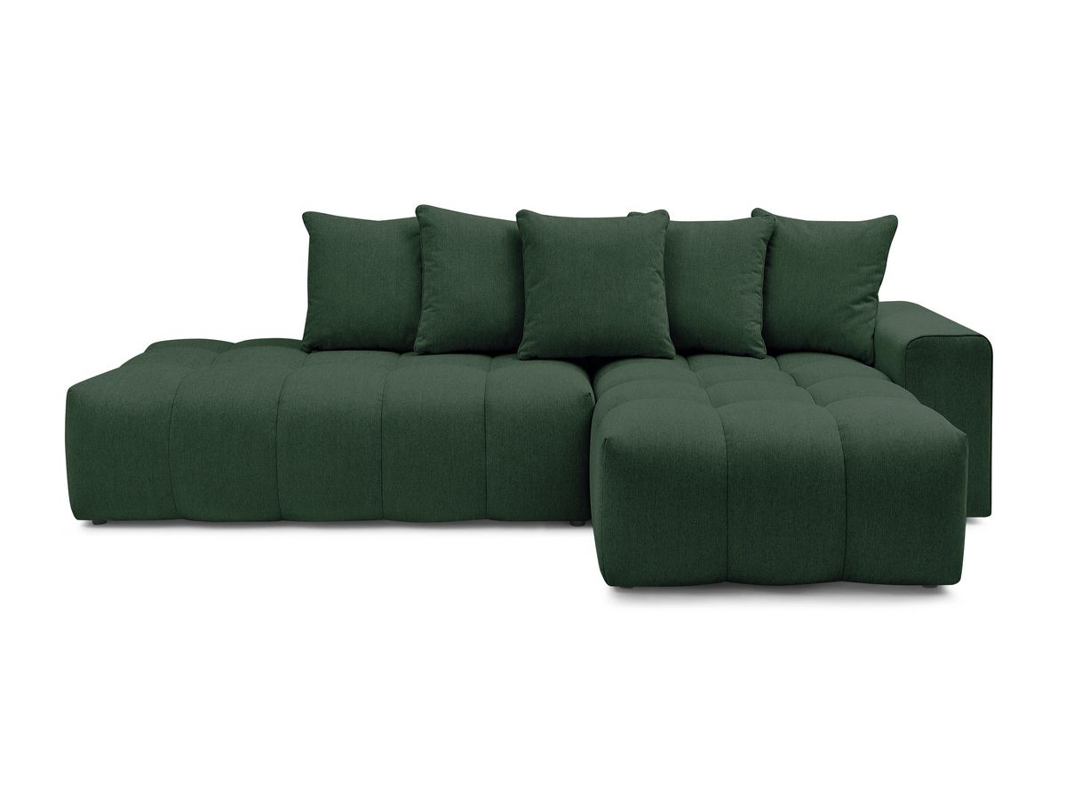 Bobochic Mont-blanc Ecksofa Melange-Stoff Grün Ecke rechts