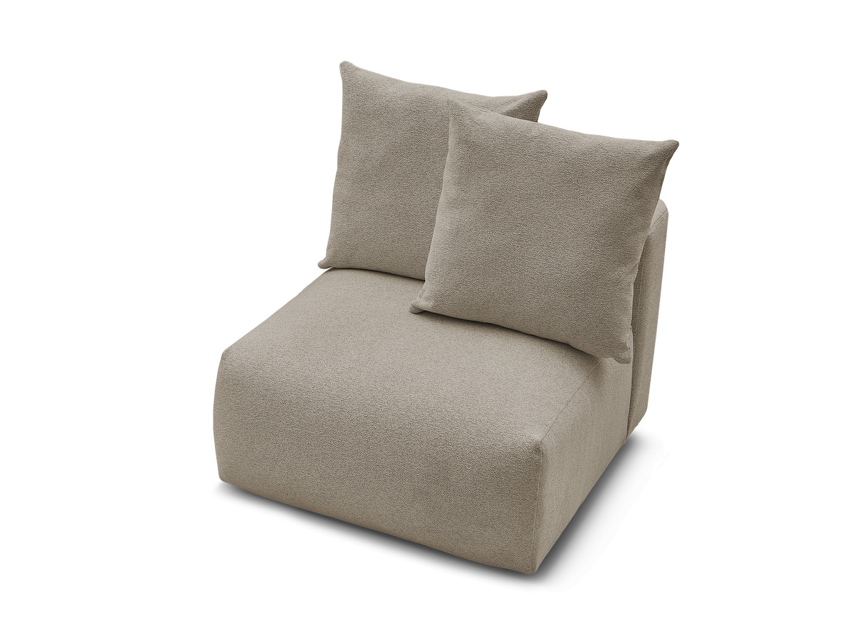 Bobochic Voltaire Sofamodul 1-Sitzer 90 × 100 cm Melange-Stoff Taupe