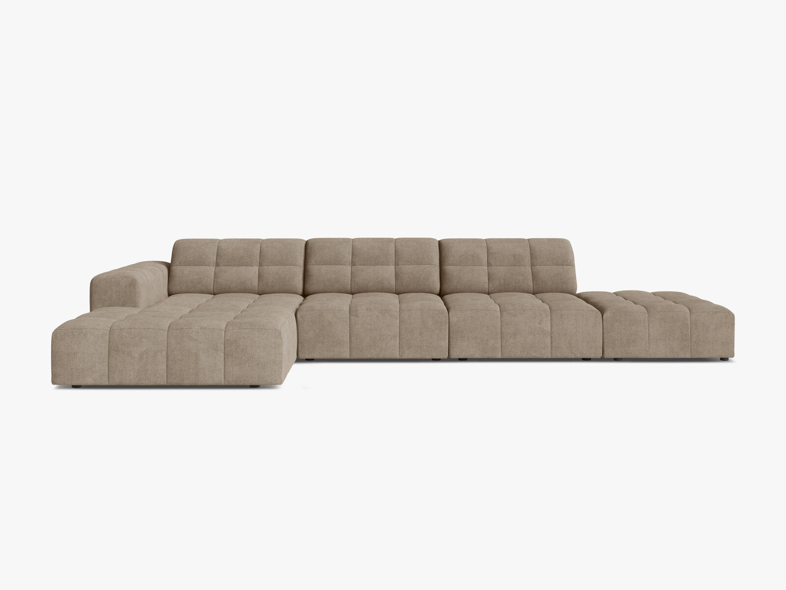 Micadoni Ecksofa Jennifer 5-Sitzer Chenille Eden Dunkelbeige Links