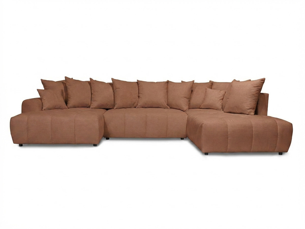 Bobochic Roxelane Wohnlandschaft Melange-Stoff Orange Ecke links