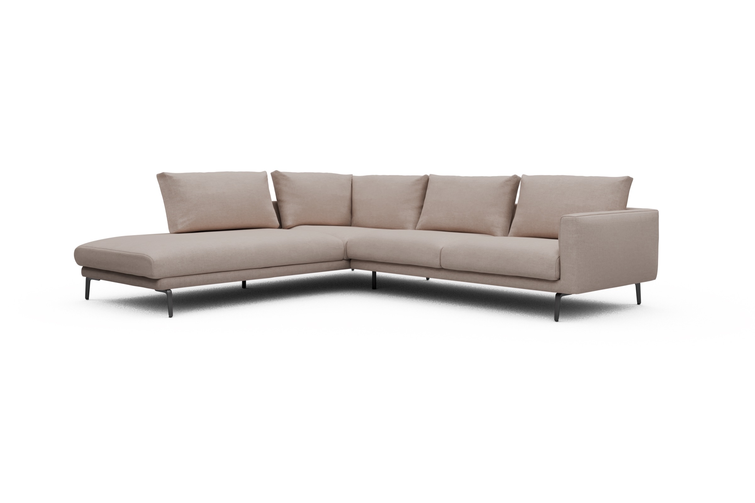 Ecksofa Karl Relax-Ecke links mit 2,5-Sitzer Weda-Sand