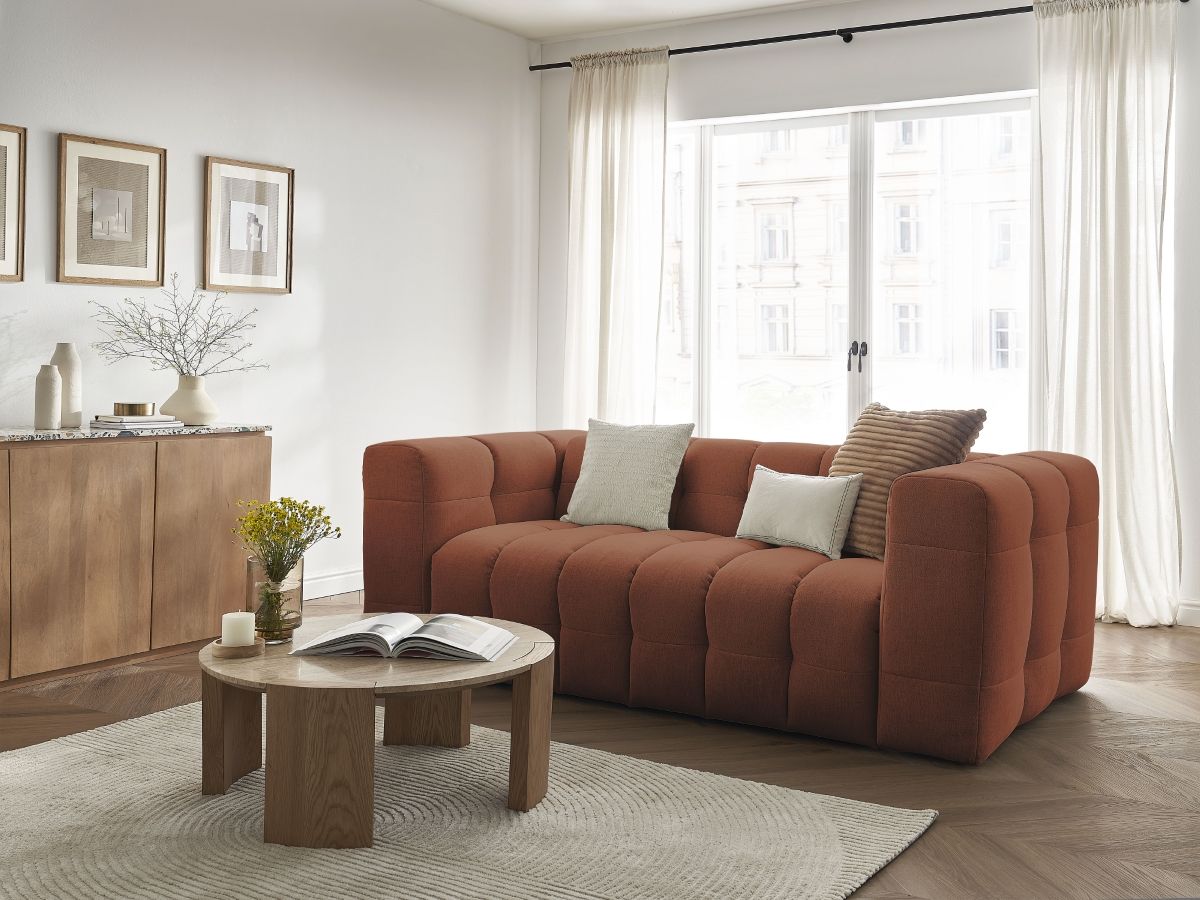 Bobochic Cloud Schlafsofa 3-Sitzer Stoff Orange
