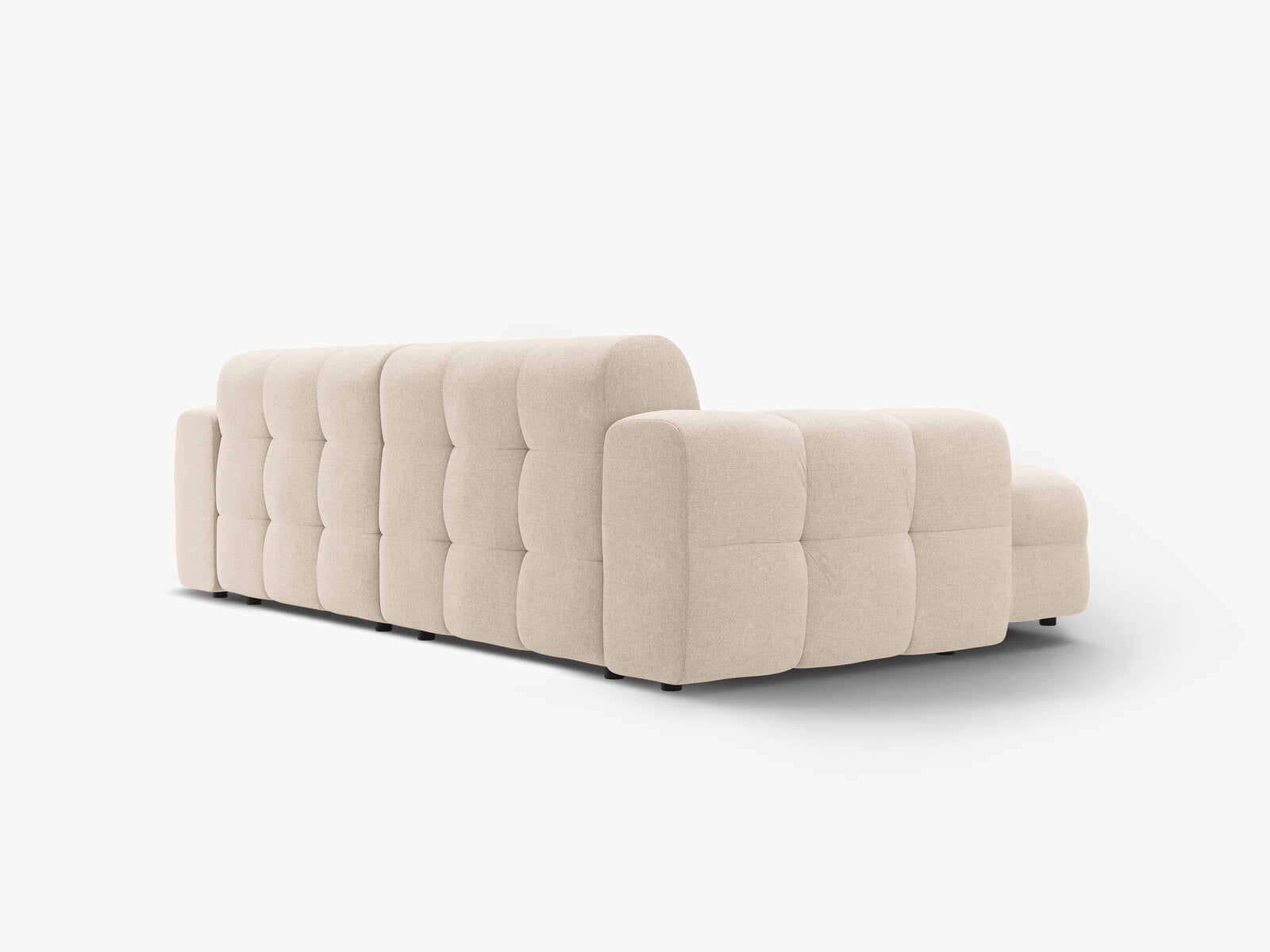 Micadoni Ecksofa Kendal 4-Sitzer Links Strukturierter Stoff Beige