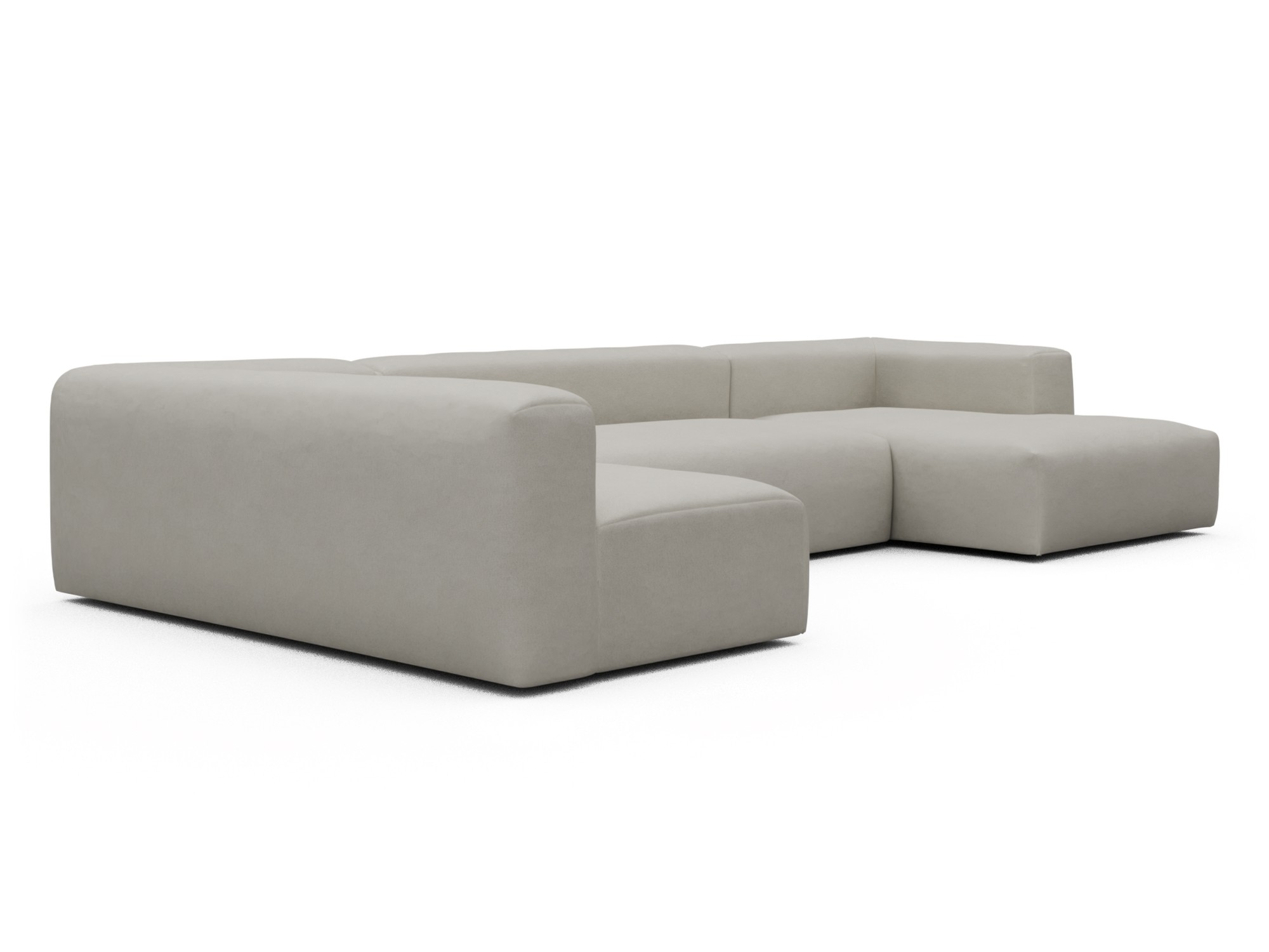 Skandi Home Wohnlandschaft Fred Chaiselongue rechts mit 2-Sitzer und lange Armlehne links Denari-Clean-Beige moebelfaktor