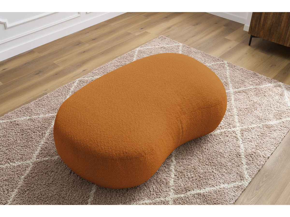 Bobochic Saint-germain Pouf Bouclé-Stoff Gelb