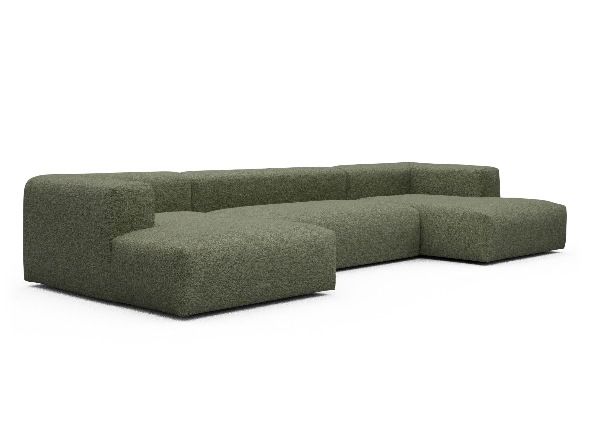 Skandi Home Wohnlandschaft Fred mit 2-Sitzer und Chaiselongue beidseitig Carreno-Vivid-Green moebelfaktor