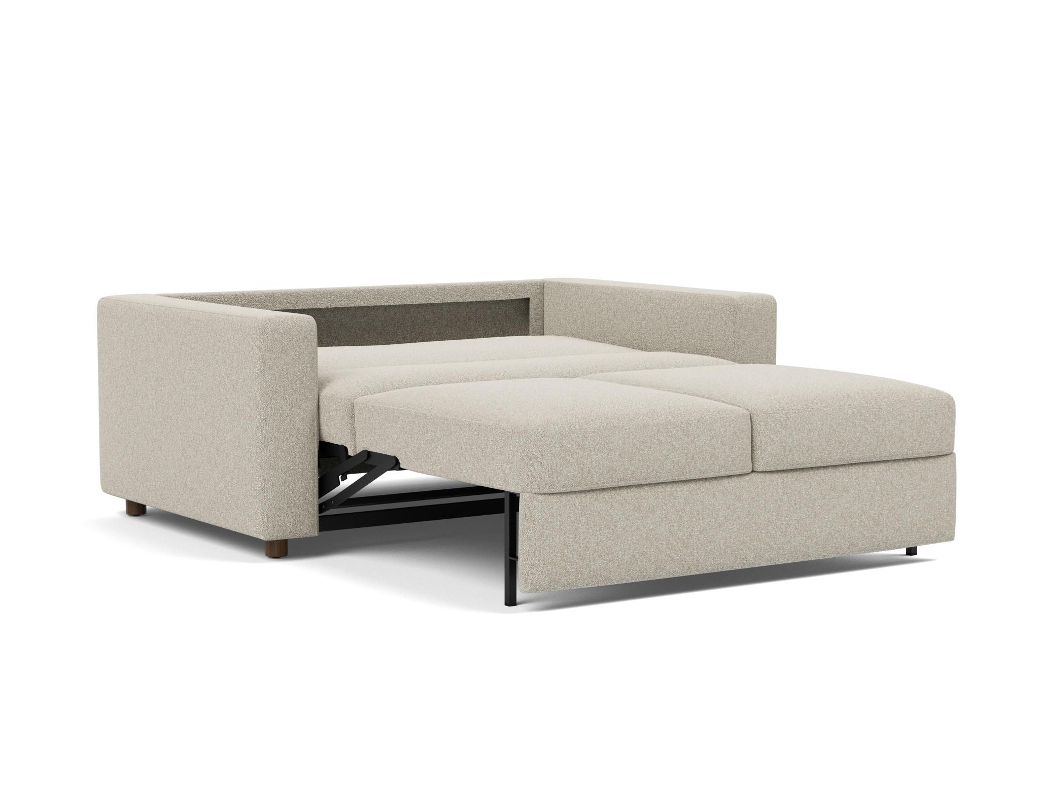 Schlafsofa Neah mit Standard-Armlehnen 140 Boucle Skandi 539-Beige