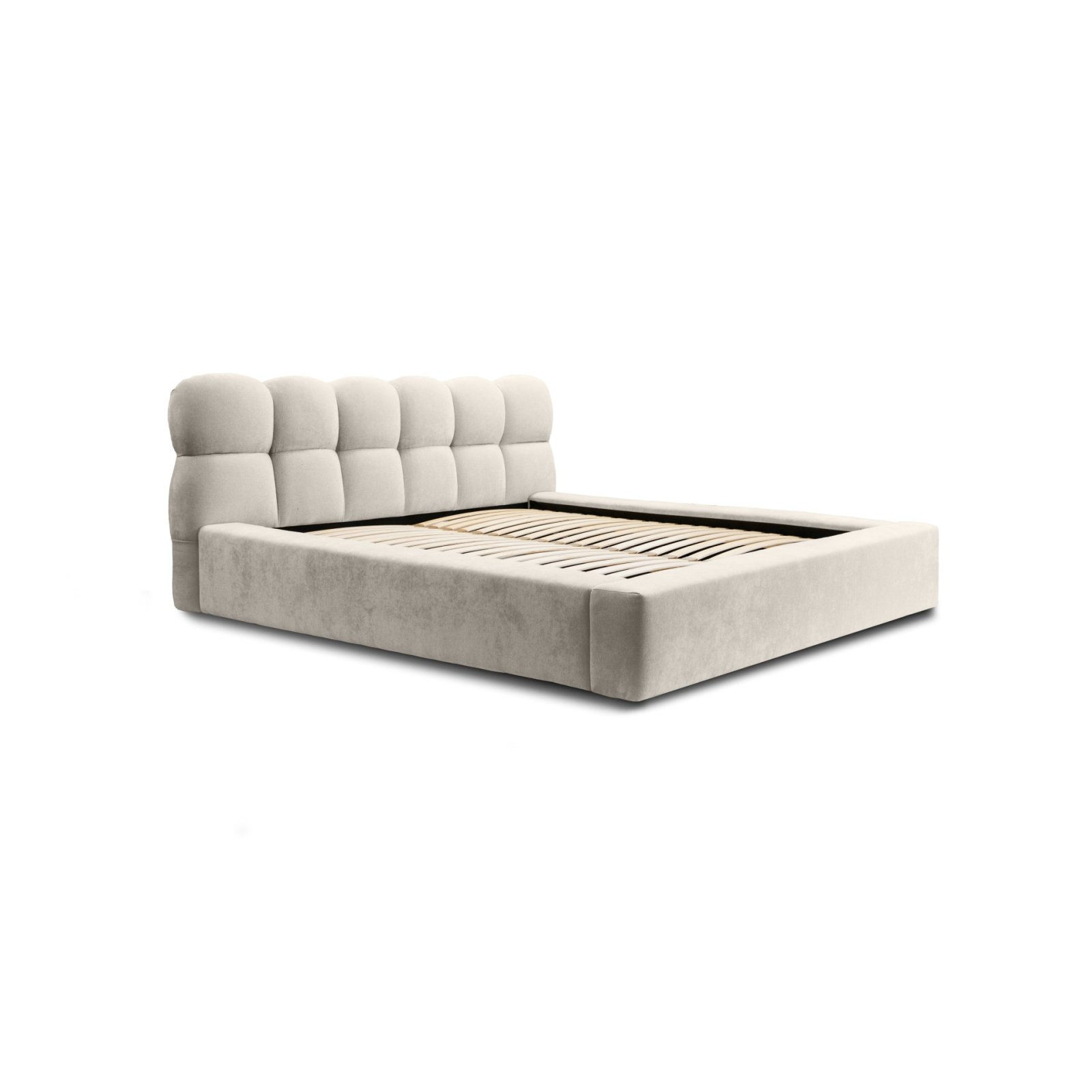 Polsterbett Vento-New Chenille 140x200 mit Holzrahmen Ditra-New 20