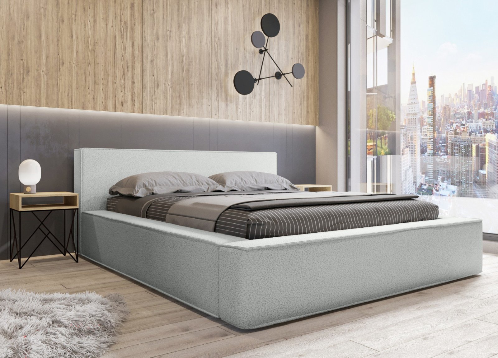 Polsterbett Delano Boucle 180x200 mit Metallrahmen Now Or Never 01