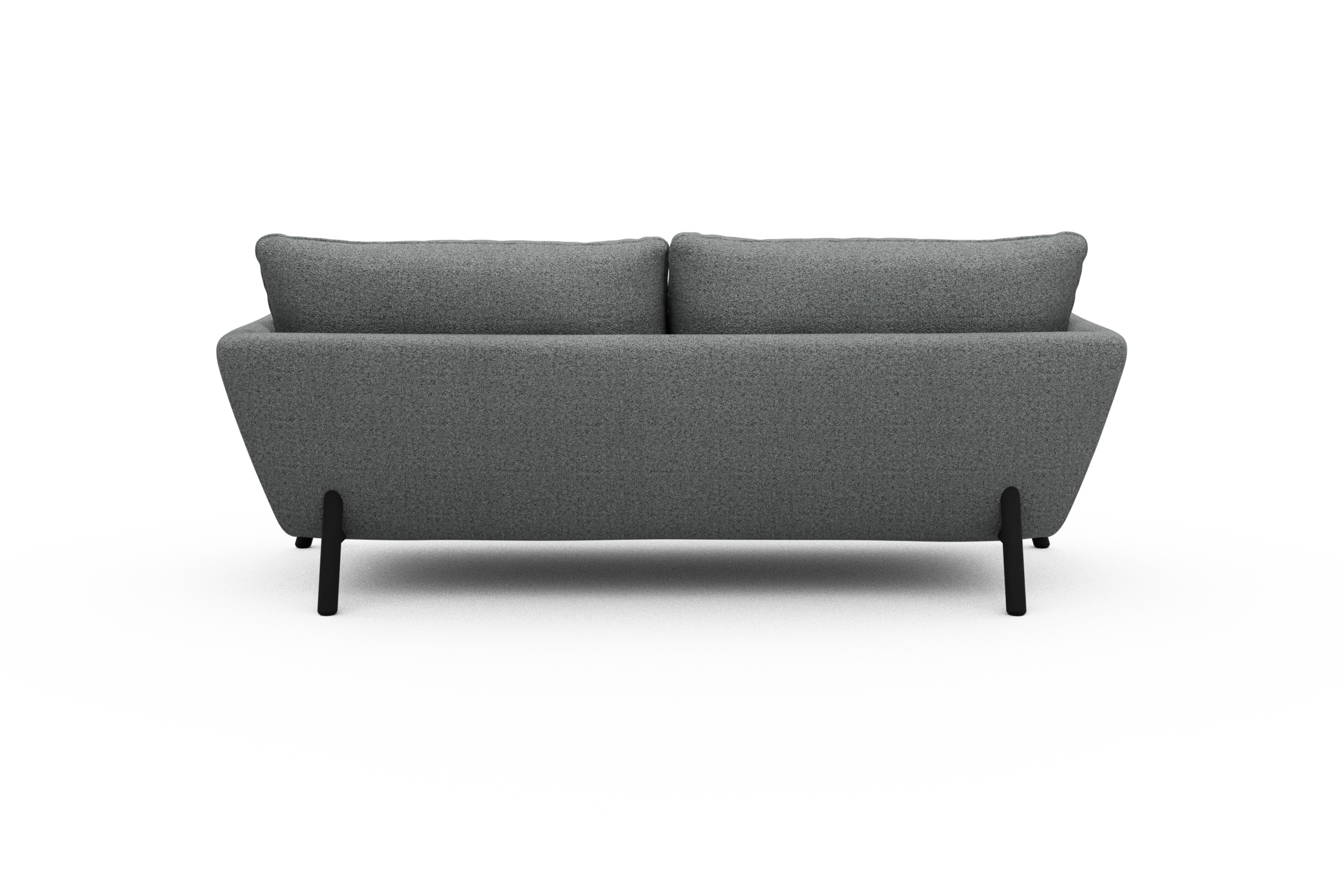 Sofa Emil 3-Sitzer Beinfarbe Eiche Schwarz Aivi-Gravet-Grey