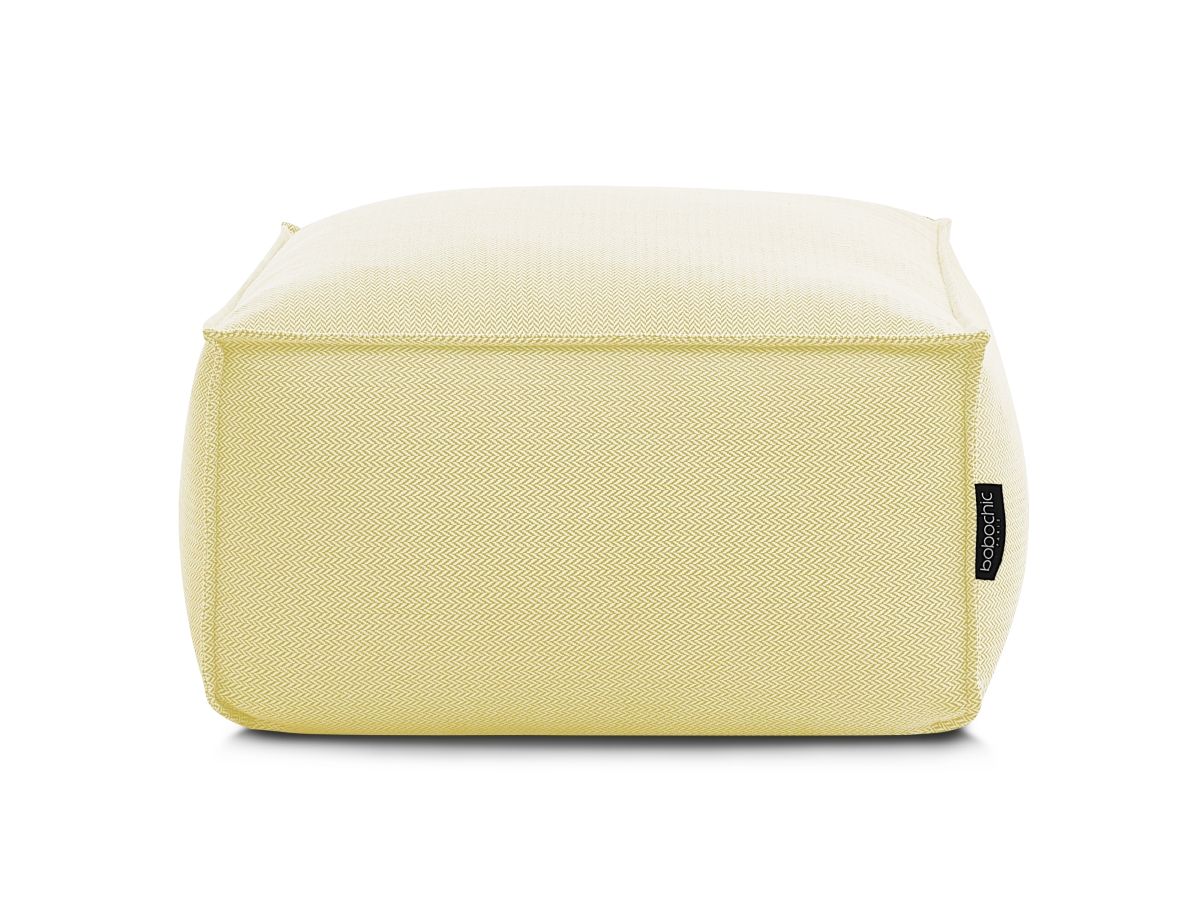 Bobochic Biarritz Pouf Melange-Stoff Gelb