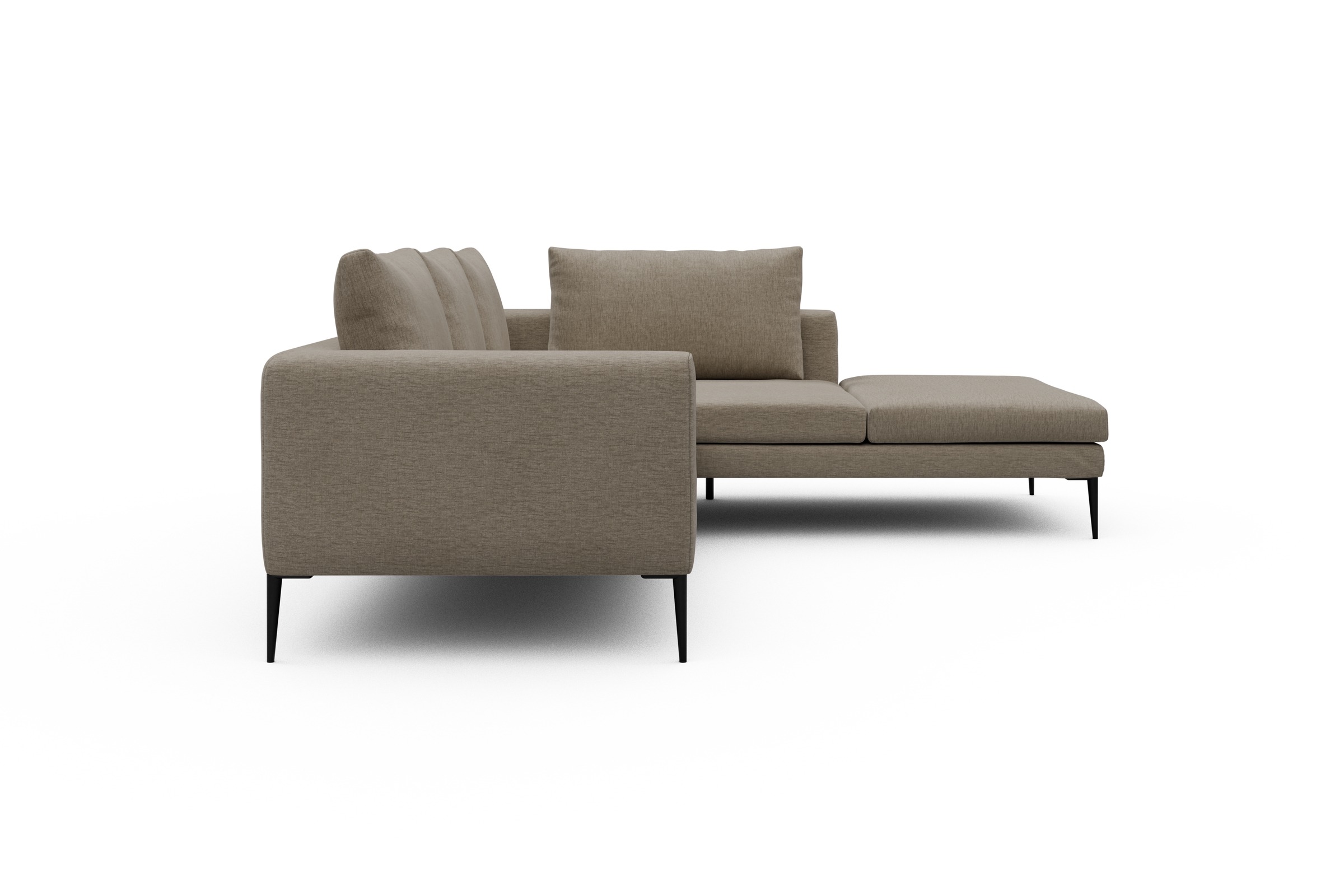 Ecksofa Paul Relax-Ecke rechts mit 2-Sitzer Smooth-Beige