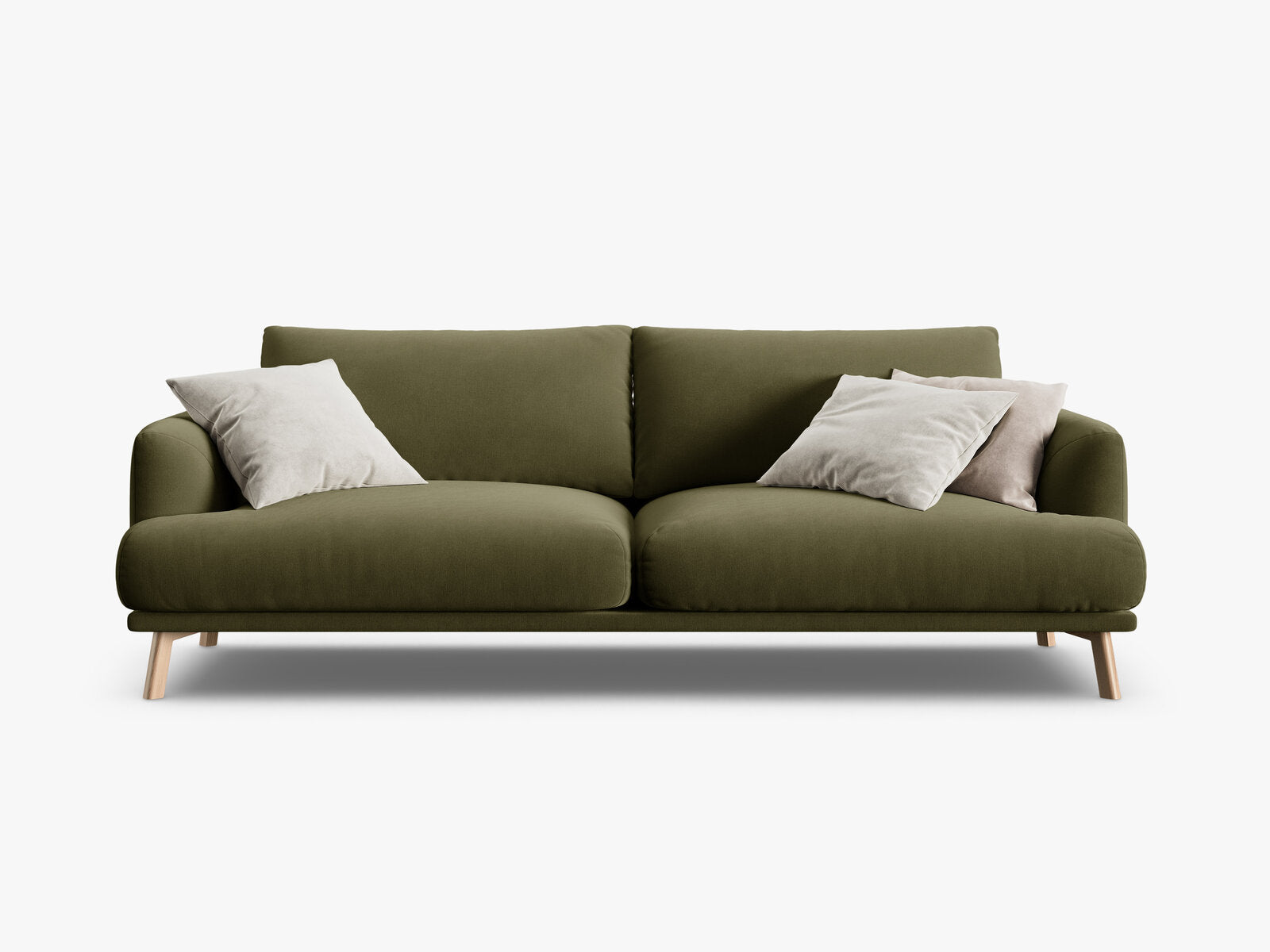 Micadoni Sofa Naomi 3-Sitzer Samt Salvador Grün