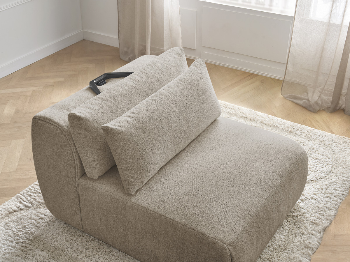 Bobochic Jana Sofamodul 1-Sitzer Melange-Stoff Taupe