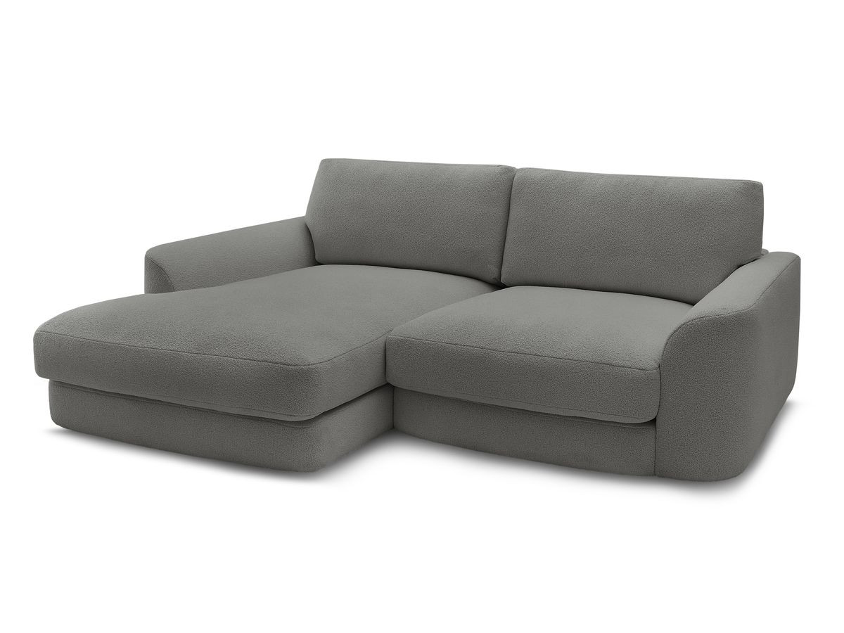 Bobochic Leonore Ecksofa Bouclé-Stoff Dunkelgrau Ecke links