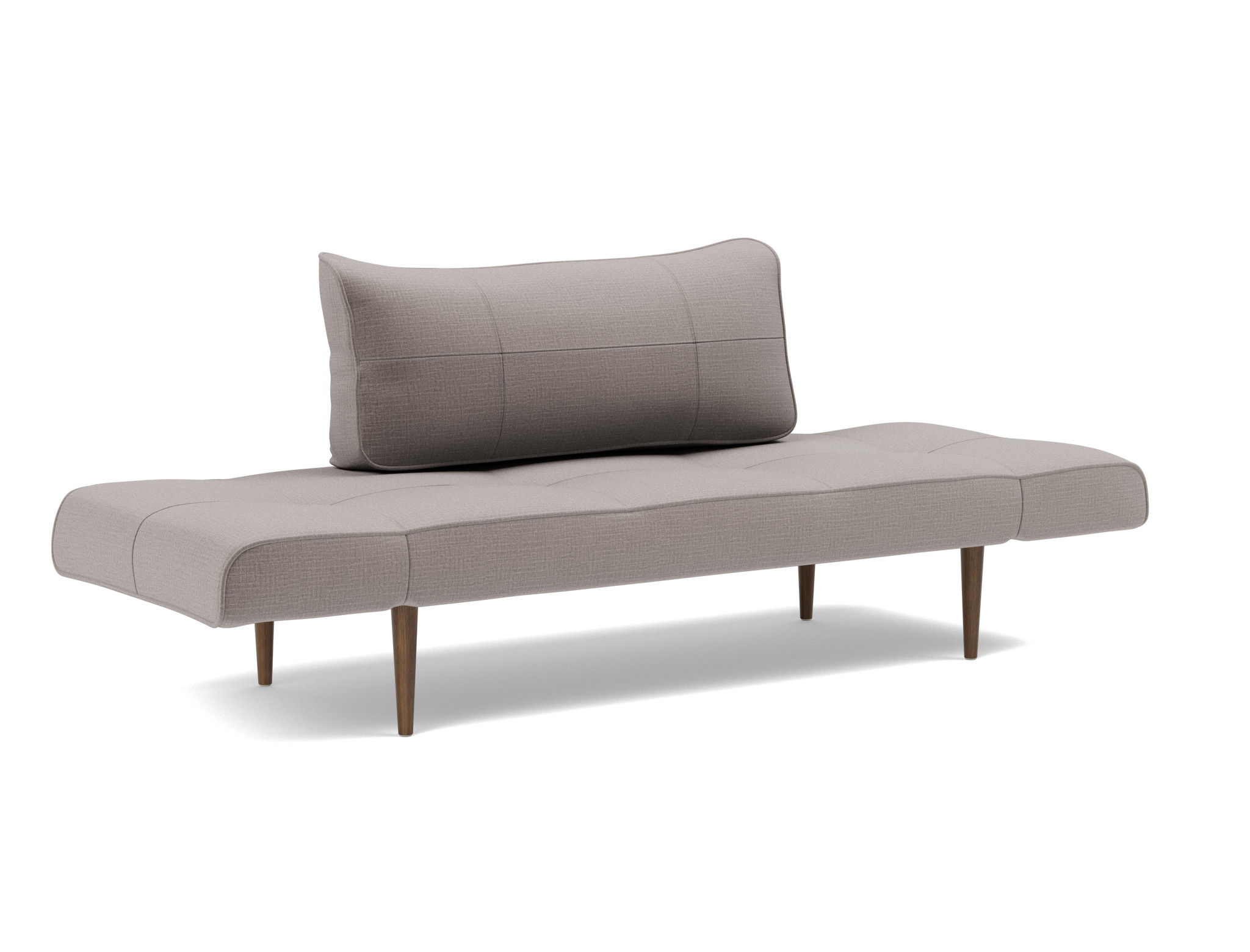 Tagesbett Zeal Chenille Esina 418-Truffle Beine Styletto Eiche dunkel