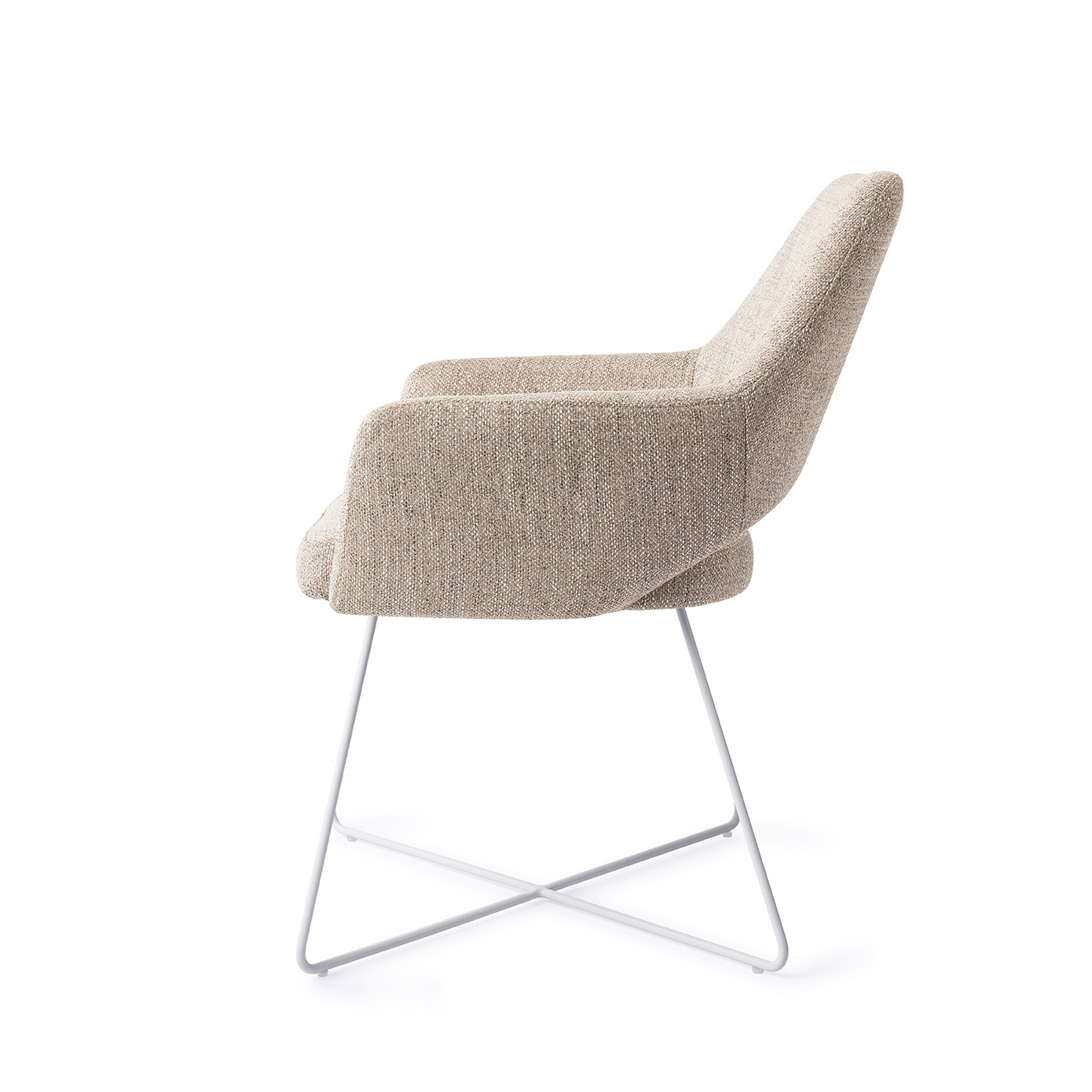 Jesper Home Esszimmerstuhl Yanai Biscuit-Beach Cross Weiß