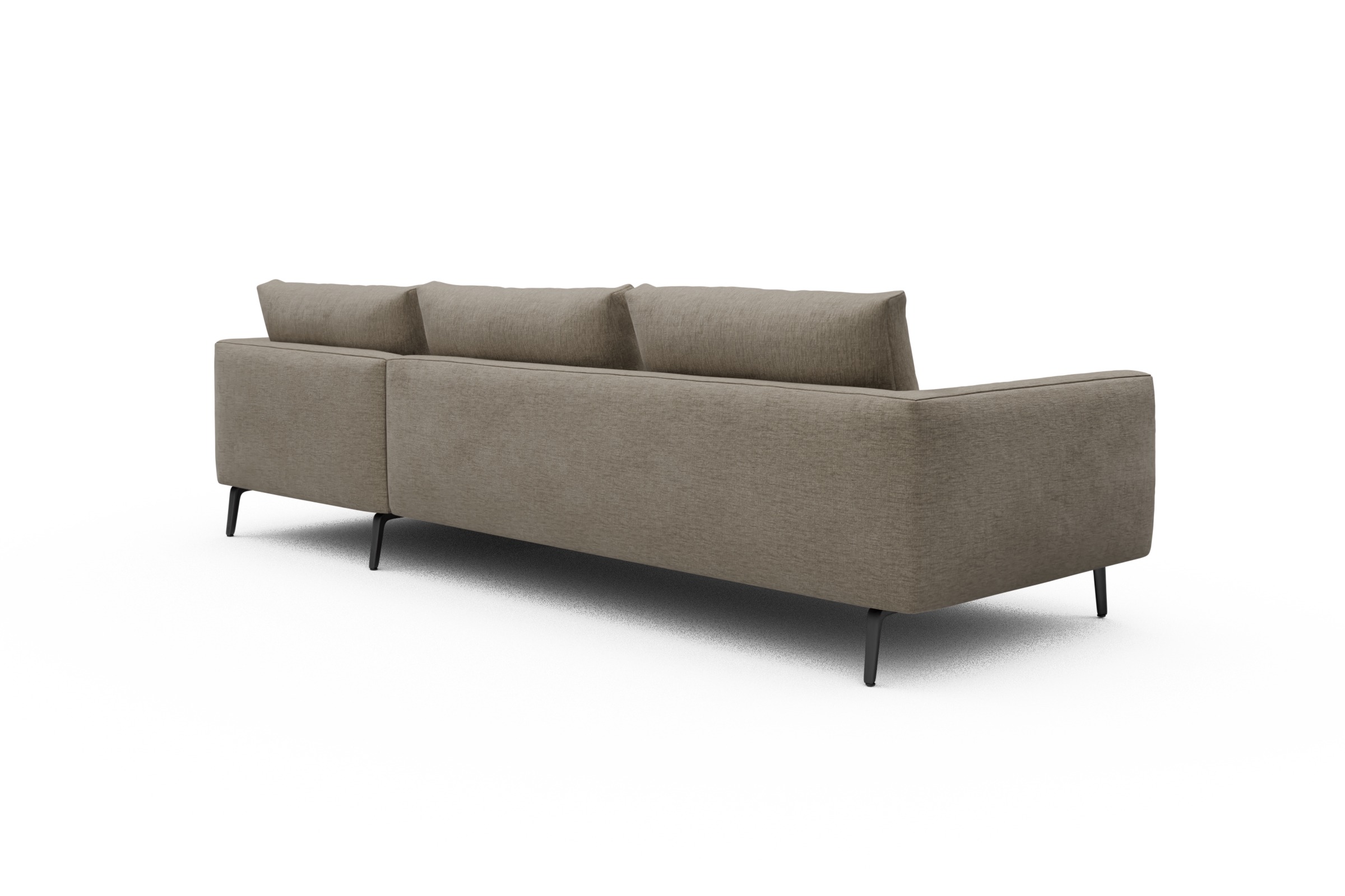 Ecksofa Karl Chaiselongue rechts mit 2,5-Sitzer Smooth-Belge