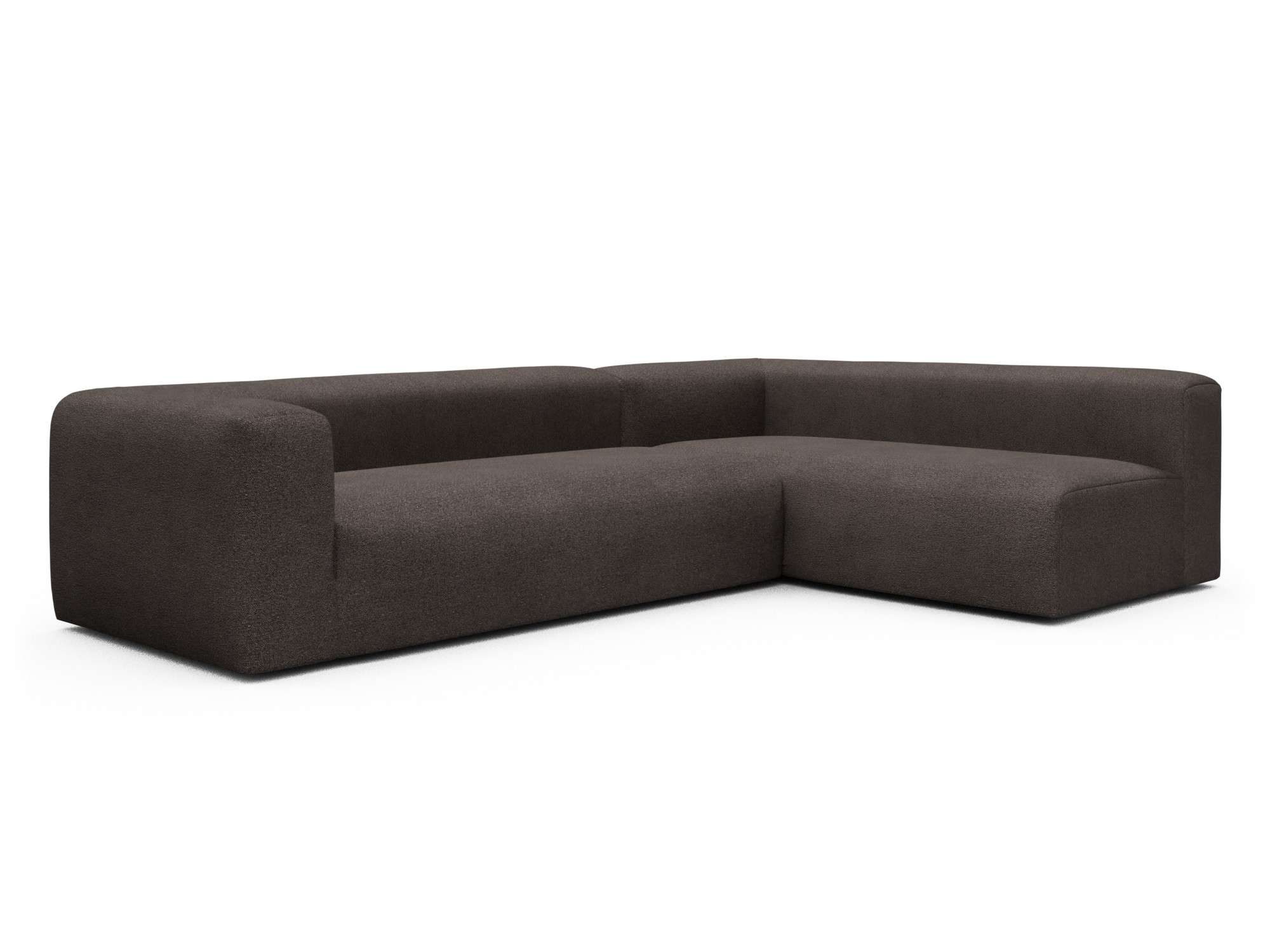 Skandi Home Ecksofa Fred 2x 2,5-Sitzer rechts offen Boucle-Taupe moebelfaktor