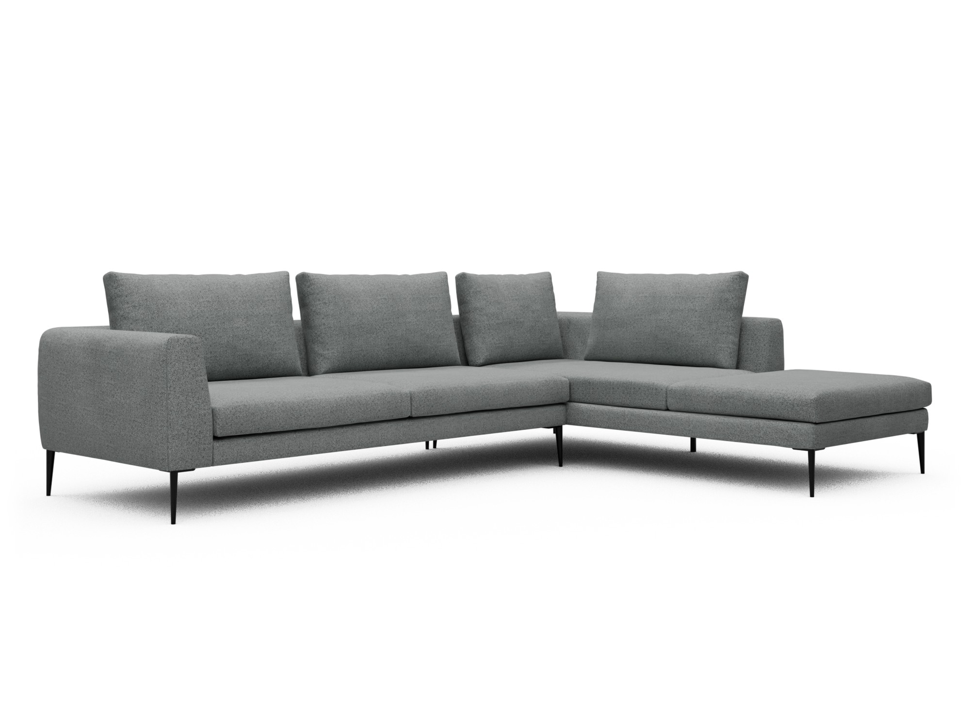 Skandi Home Ecksofa Paul Relax-Ecke rechts mit 3-Sitzer Aivi-Gravet-Grey moebelfaktor