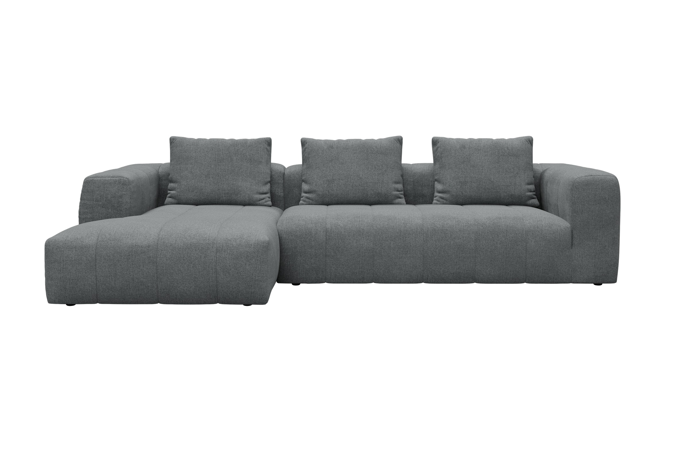 Hugo 2,5-Sitzer Armlehne rechts mit Chaiselongue Casone-Gravel-Grey moebelfaktor