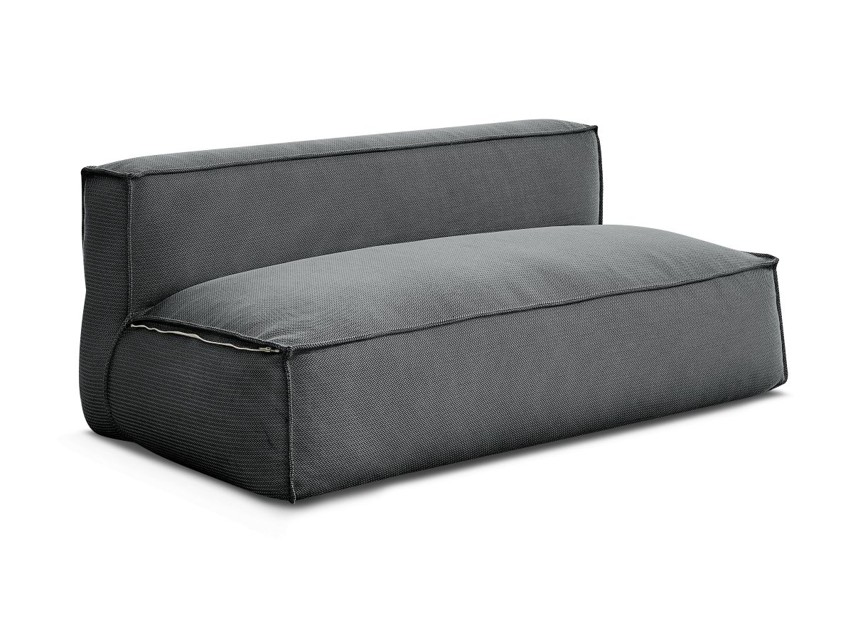 Bobochic Biarritz Sofamodul 2-Sitzer Melange-Stoff Schwarz