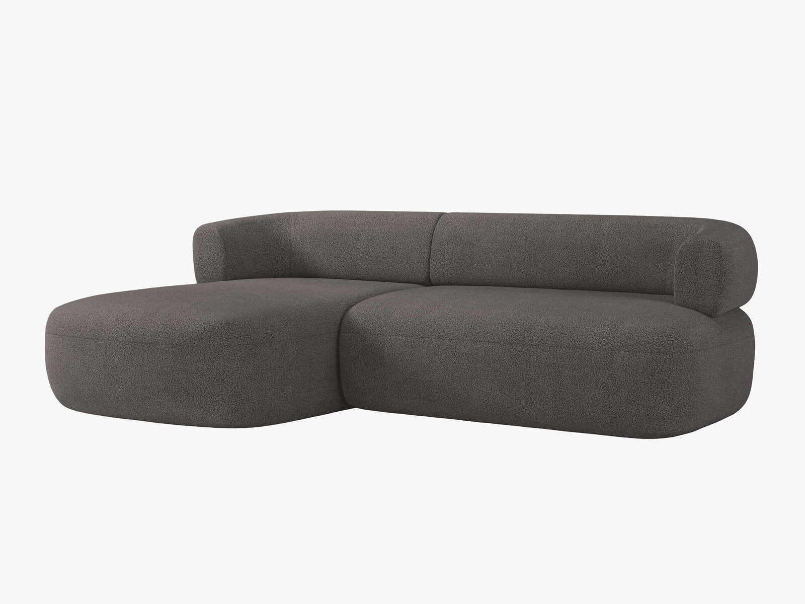 Micadoni 5-Sitzer Ecksofa Jenny Links Boucle Now or Never Grau