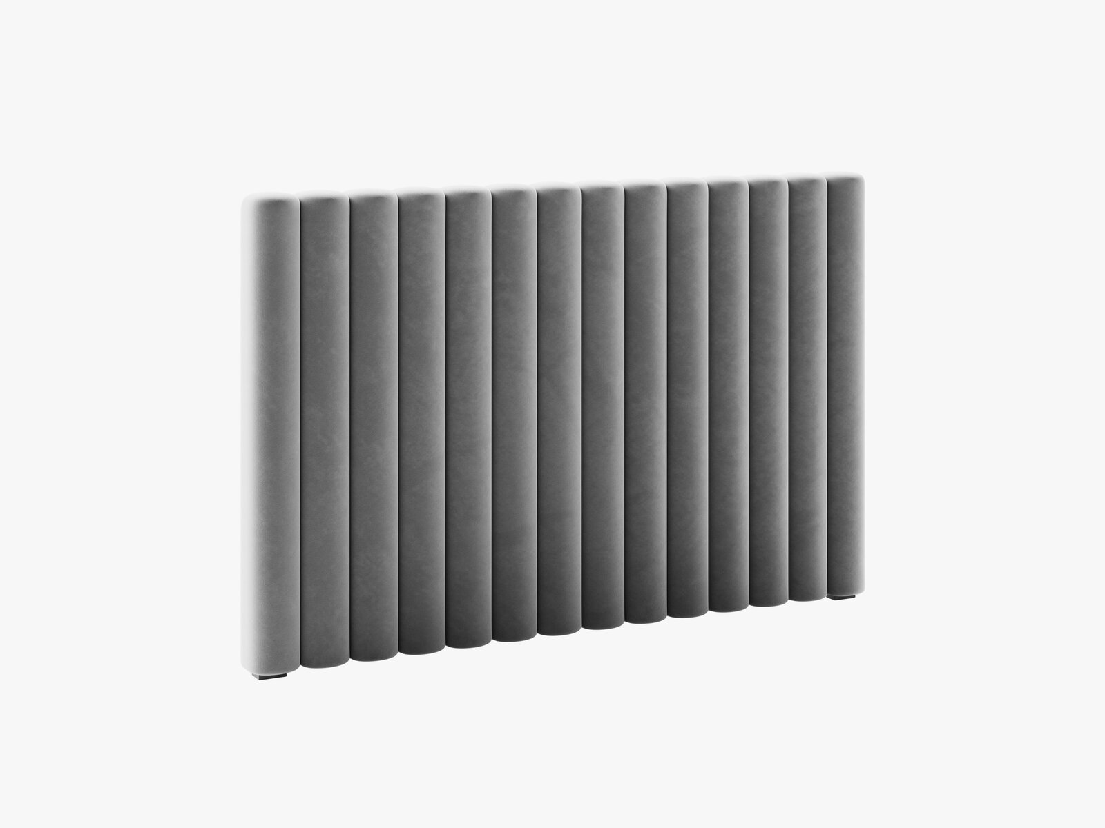 Micadoni Mistero Samtiger Kopfteil 80 cm Samt Paris Grau 140x95