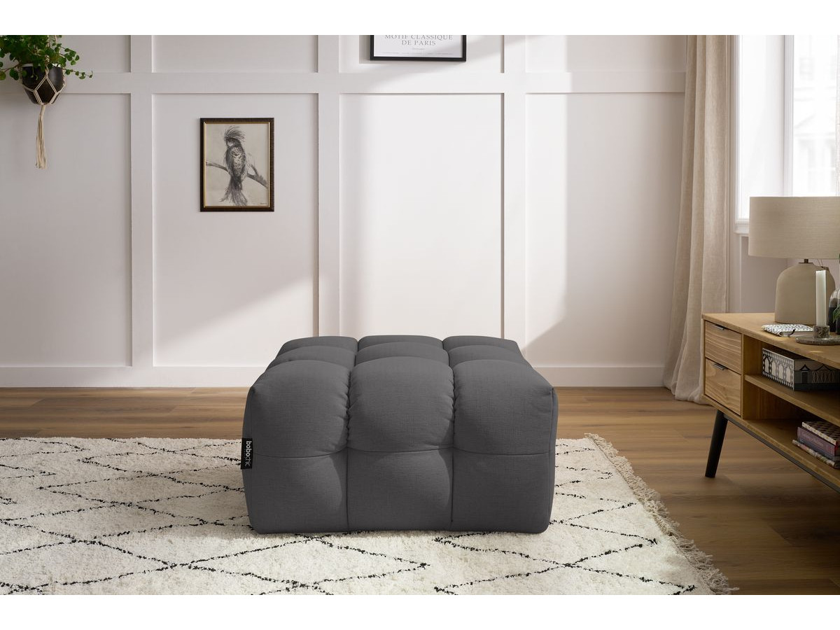 Bobochic Cloud Pouf Stoff Dunkelgrau