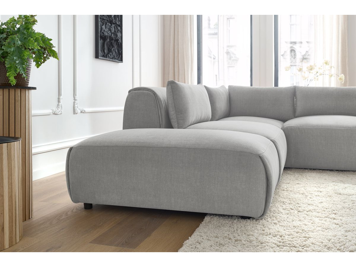 Bobochic Jeanne Ecksofa 271 × 300 cm Samt Hellgrau