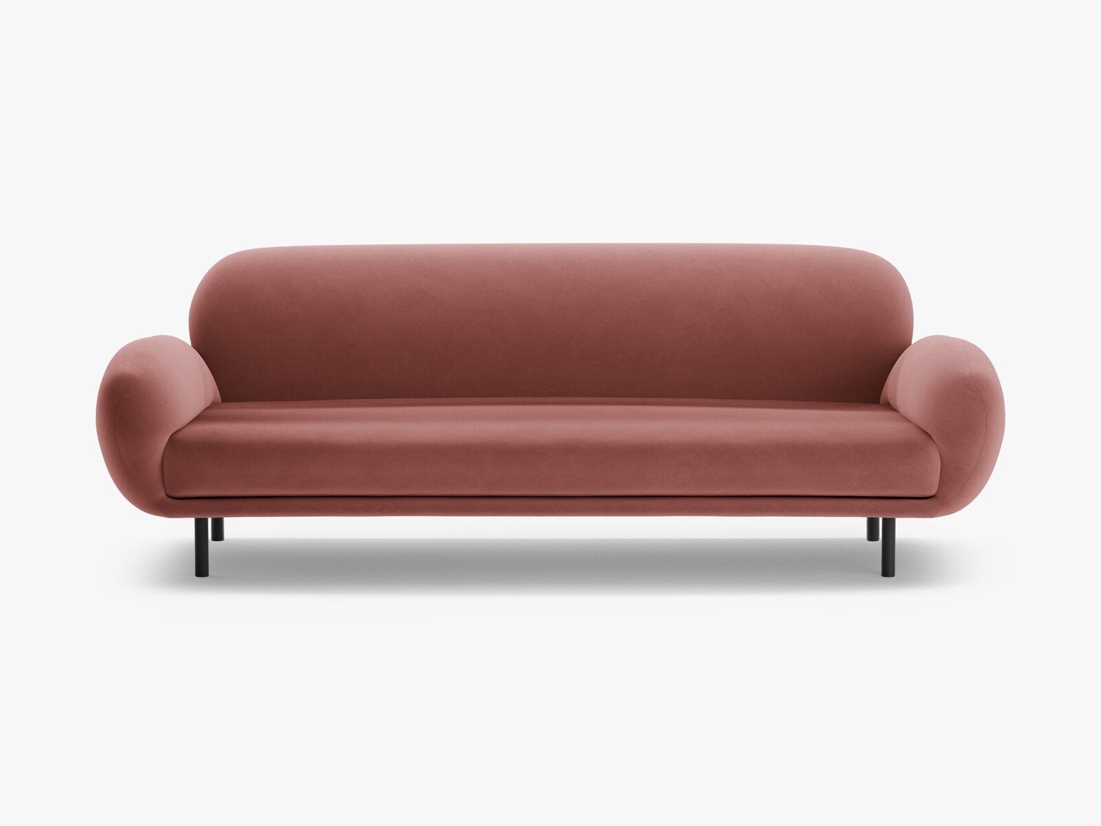 Micadoni Sofa Poppy 3-Sitzer Samt Casino Flamingo