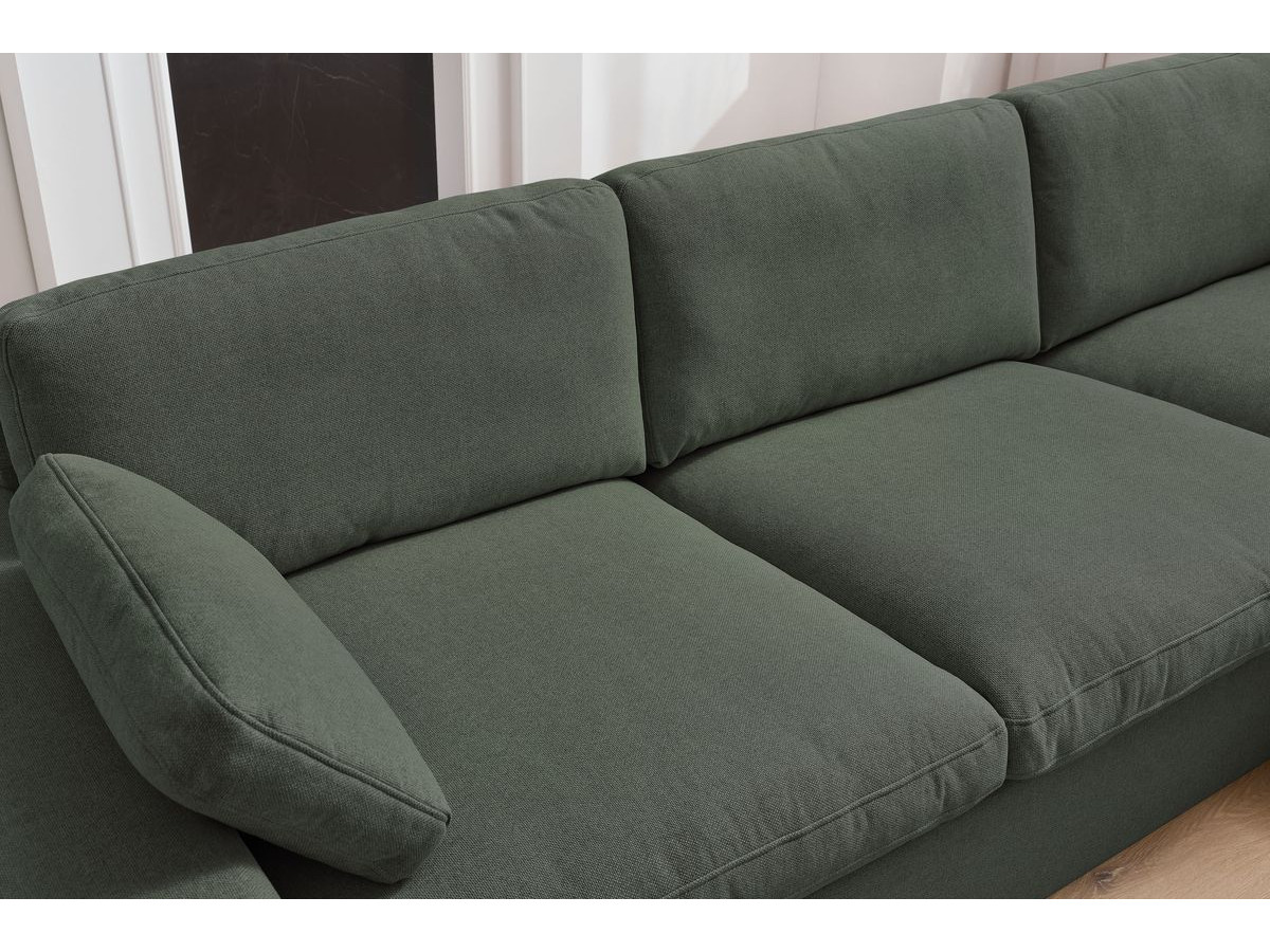 Bobochic Belair Ecksofa 280 × 139 cm Stoff Grün