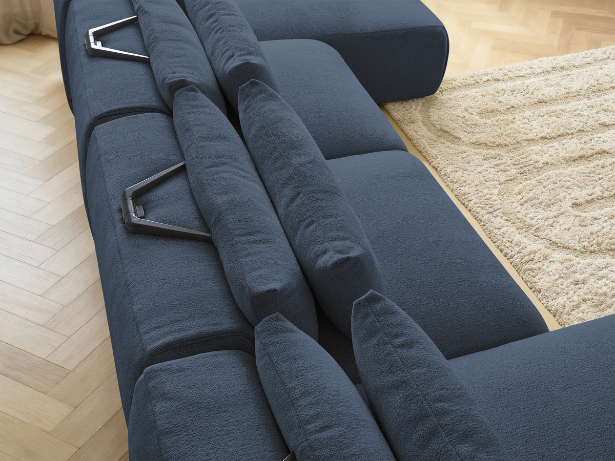 Bobochic Jana Wohnlandschaft Melange-Stoff Blau